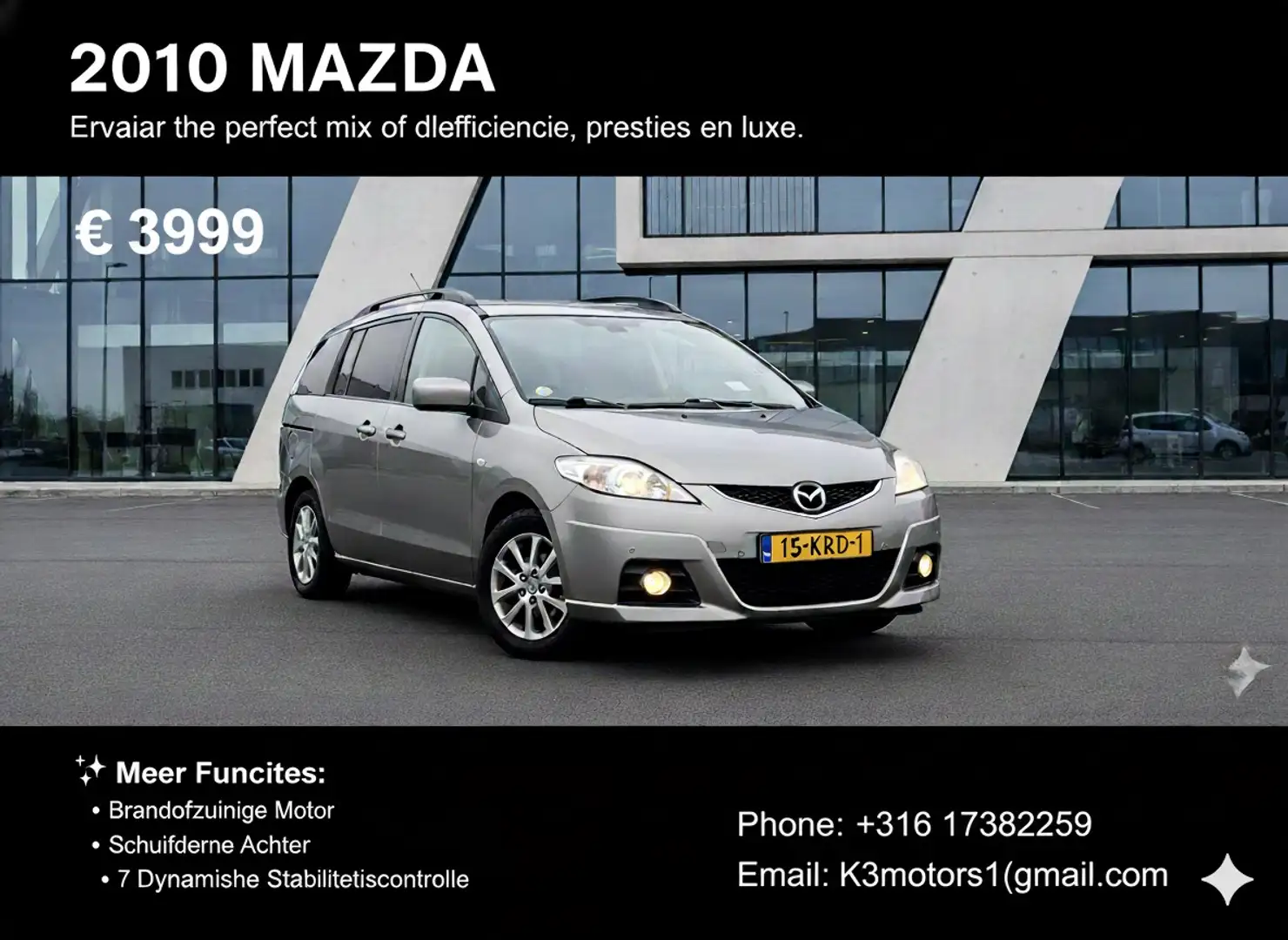 Mazda 5 🚘Mazda 5 — 5 tot 7 zitplaatsen - 1