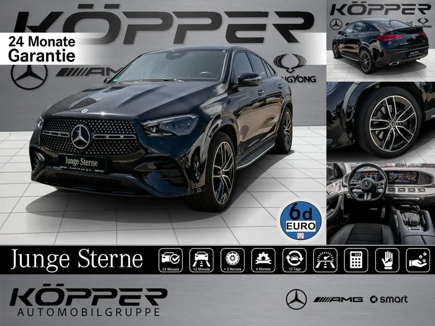 Mercedes-Benz GLE 450 d AMG 4M Coupé Night Advanced PLUS Airm. Zwart - 1