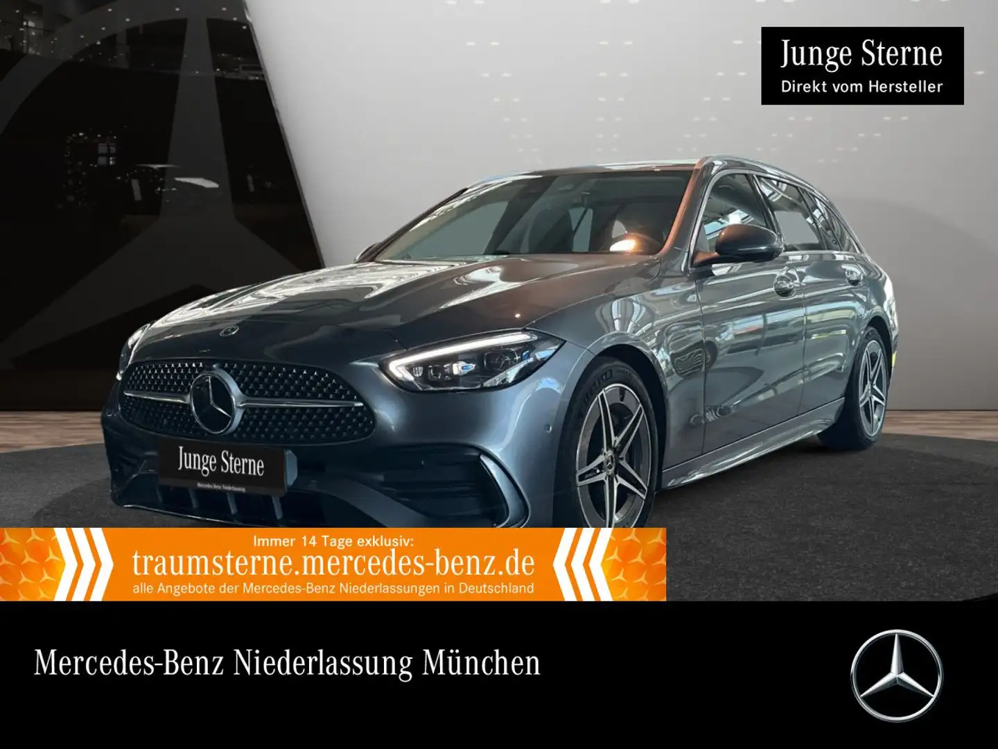 Mercedes-Benz C 200 T AMG+360+KEYLESS+9G Grijs - 1