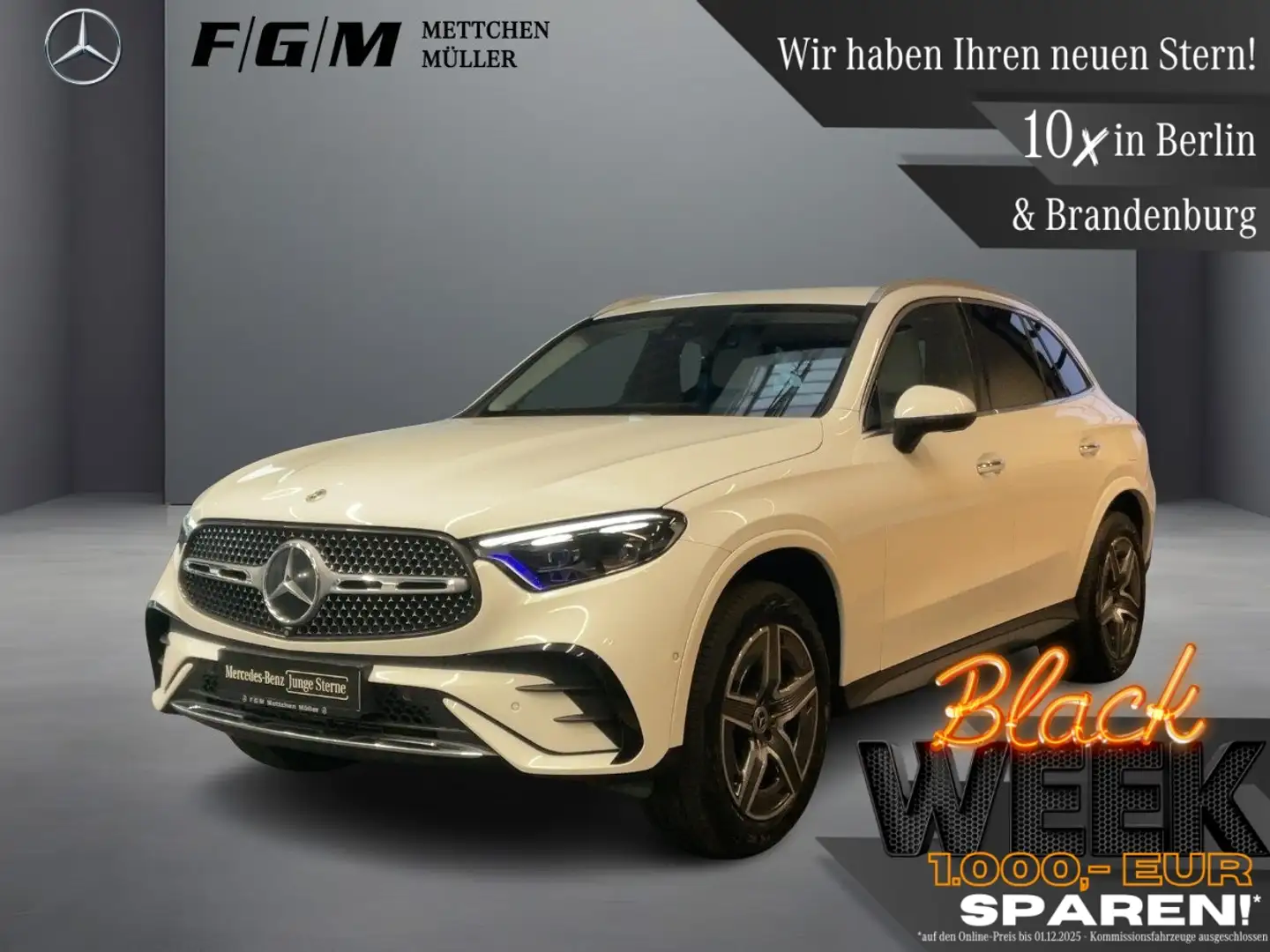 Mercedes-Benz GLC 300 e 4M AMG Line DigiLight|KeyGo|TWA|360 Weiß - 1