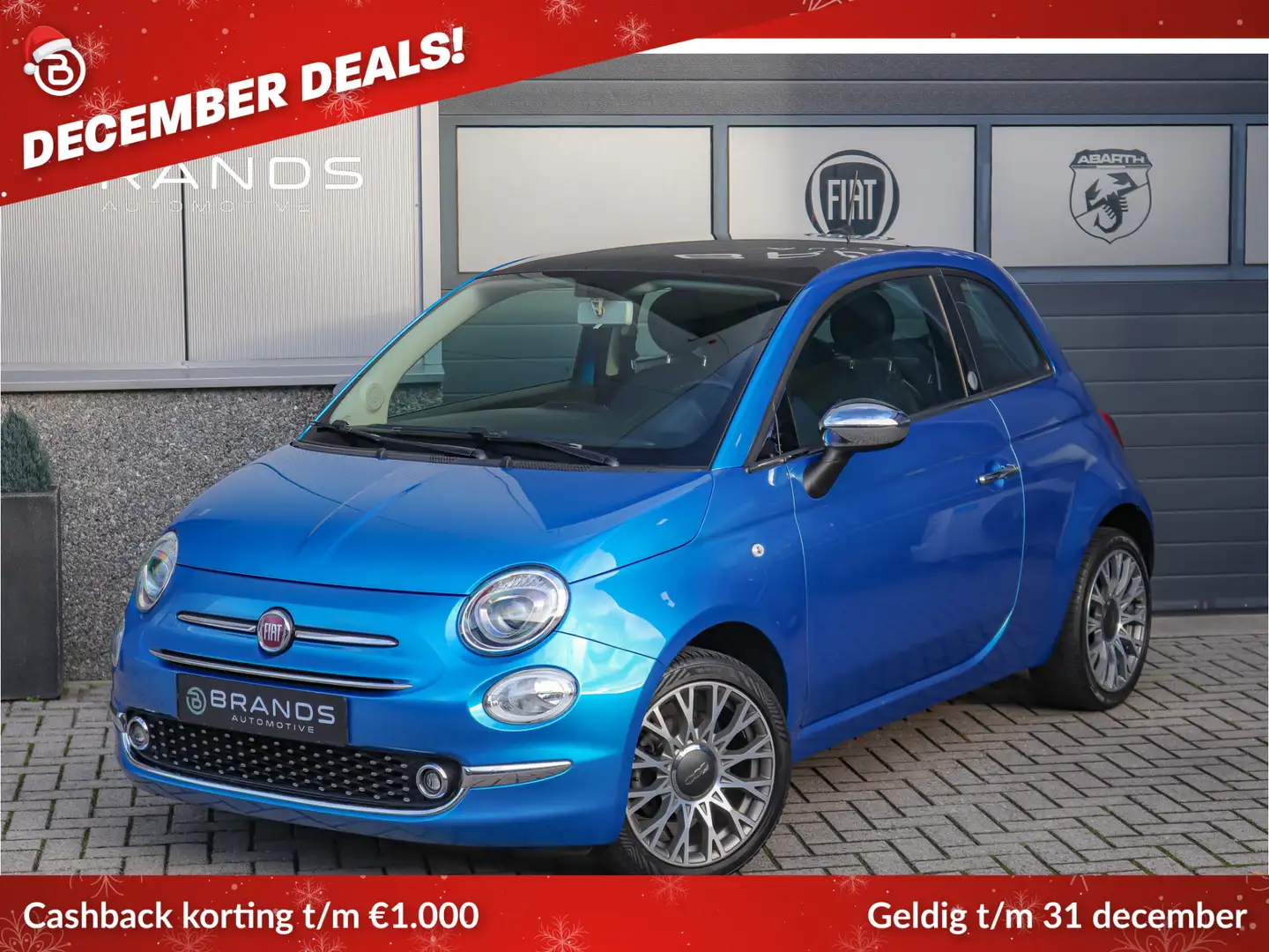 Fiat 500 1.2 Mirror Navi Airco Pano Limited Garantie Bleu - 1