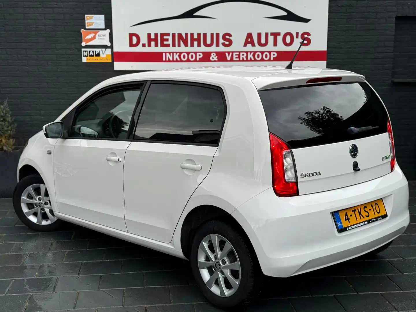 Skoda Citigo 1.0 CNG AARDGAS/BENZINE *BELASTING€35*APK NIEUW Wit - 2