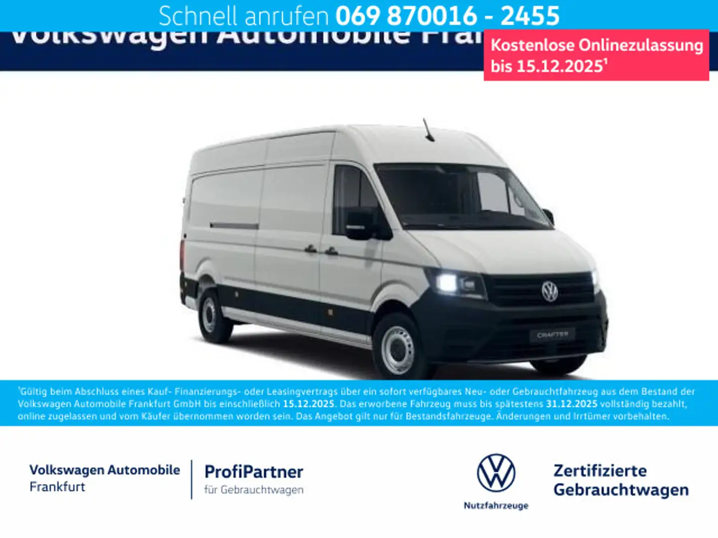 Volkswagen Crafter 35 Kasten 2.0 TDI Klima DAB+ Weiß - 1