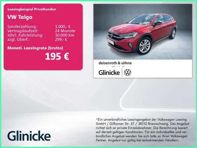 2025 Volkswagen Taigo in Red for sale