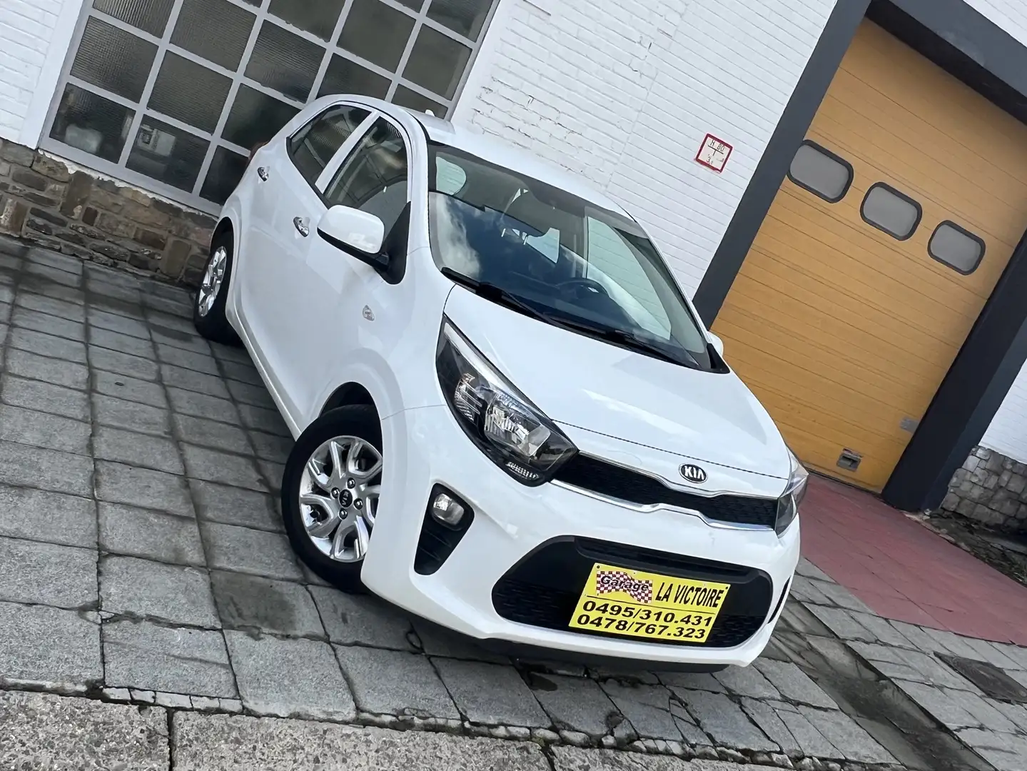 Kia Picanto 1.2i 5 Portes//GPS//Caméra//Jantes//Euro 6d-TEMP Blanco - 1