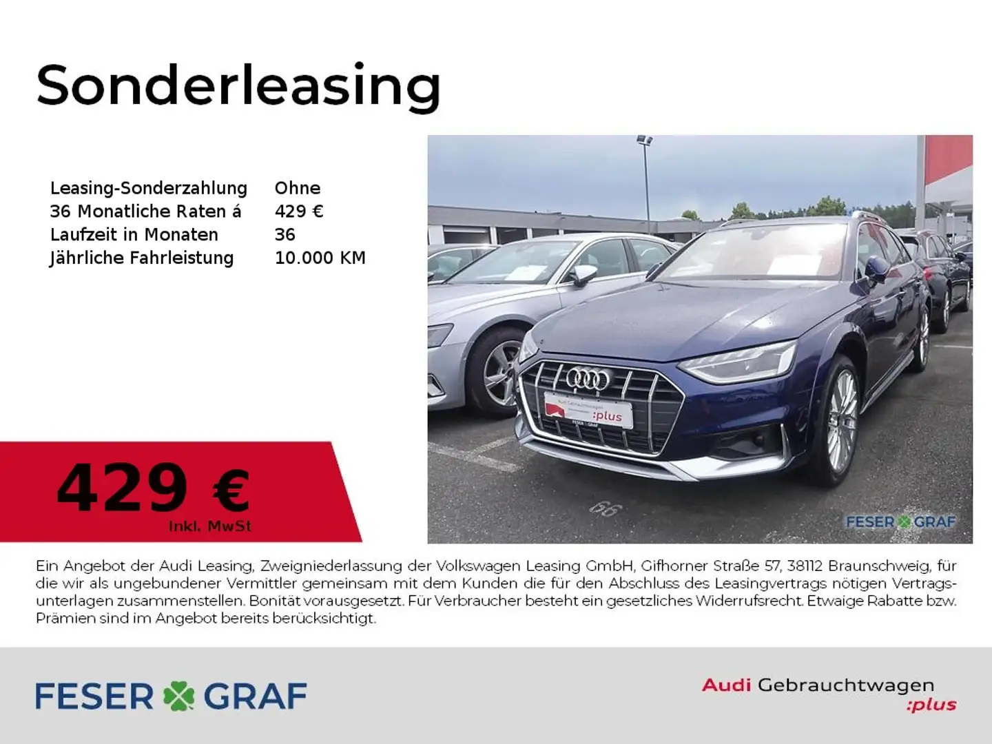 Audi A4 allroad 45 TFSI q. HuD/ACC+Stadt/AHK/STHZ/19" Blu/Azzurro - 1