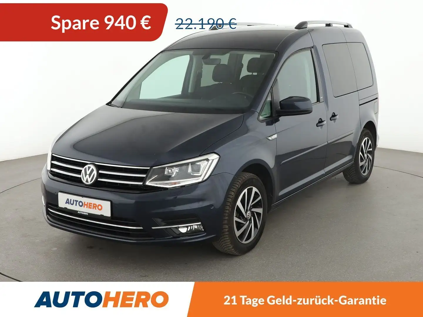 Volkswagen Caddy 1.4 TSI Join BM Aut.*NAVI*XENON*ACC*CAM*PDC*SHZ* Blau - 1