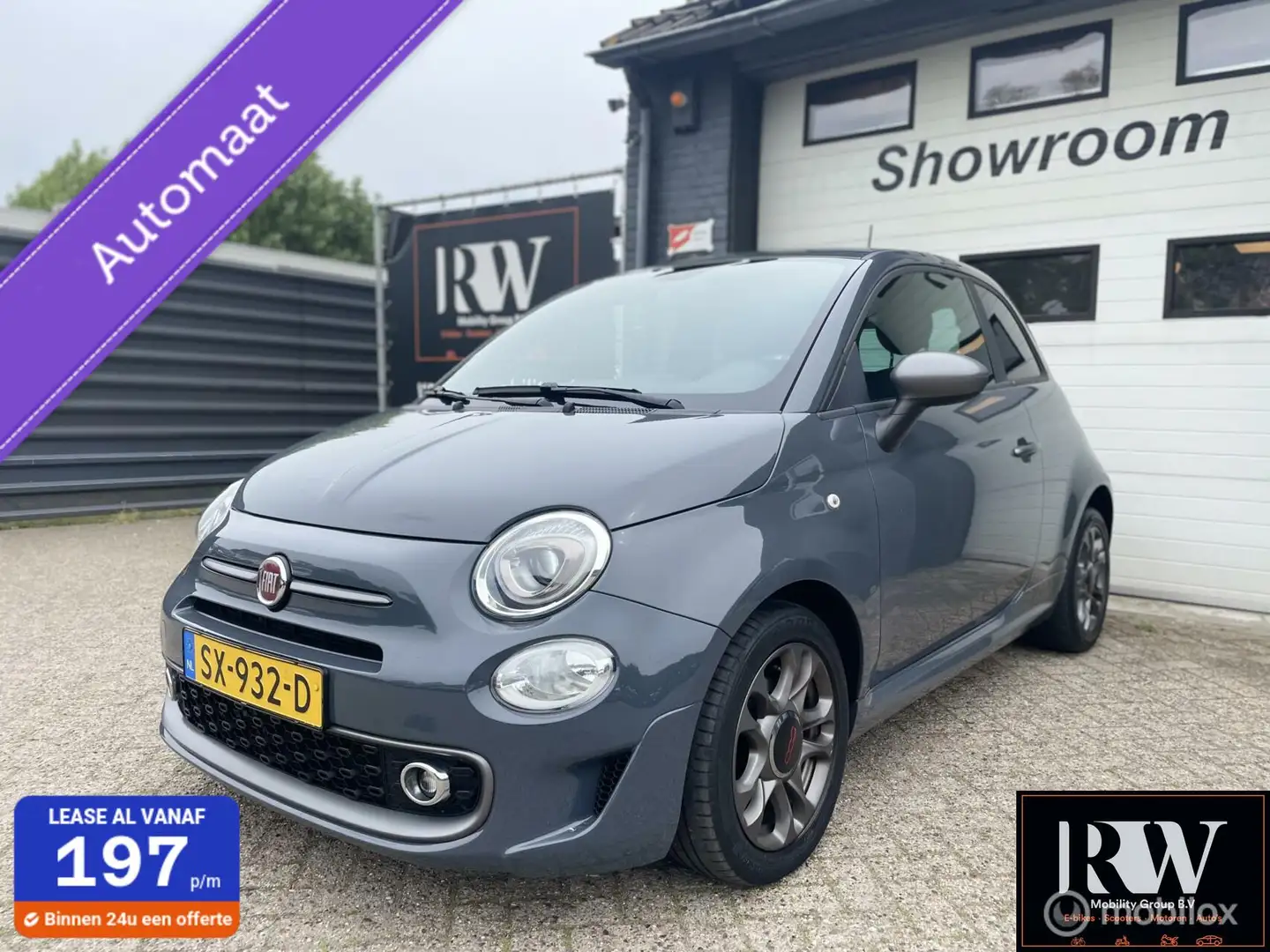 Fiat 500 0.9 TwinAir Turbo Anniversario SPORT! Grijs - 1
