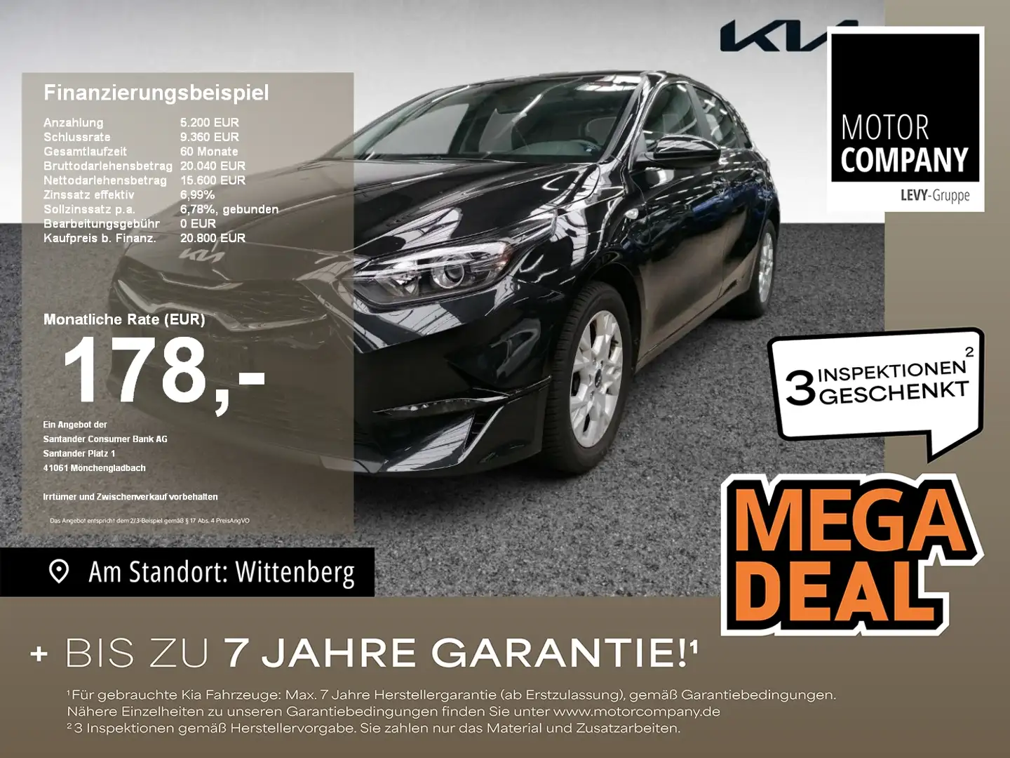 Kia Ceed / cee'd Ceed 1.5 T-GDI Vision +DCT+Navi+R.Kam+Allwetter++ Schwarz - 1