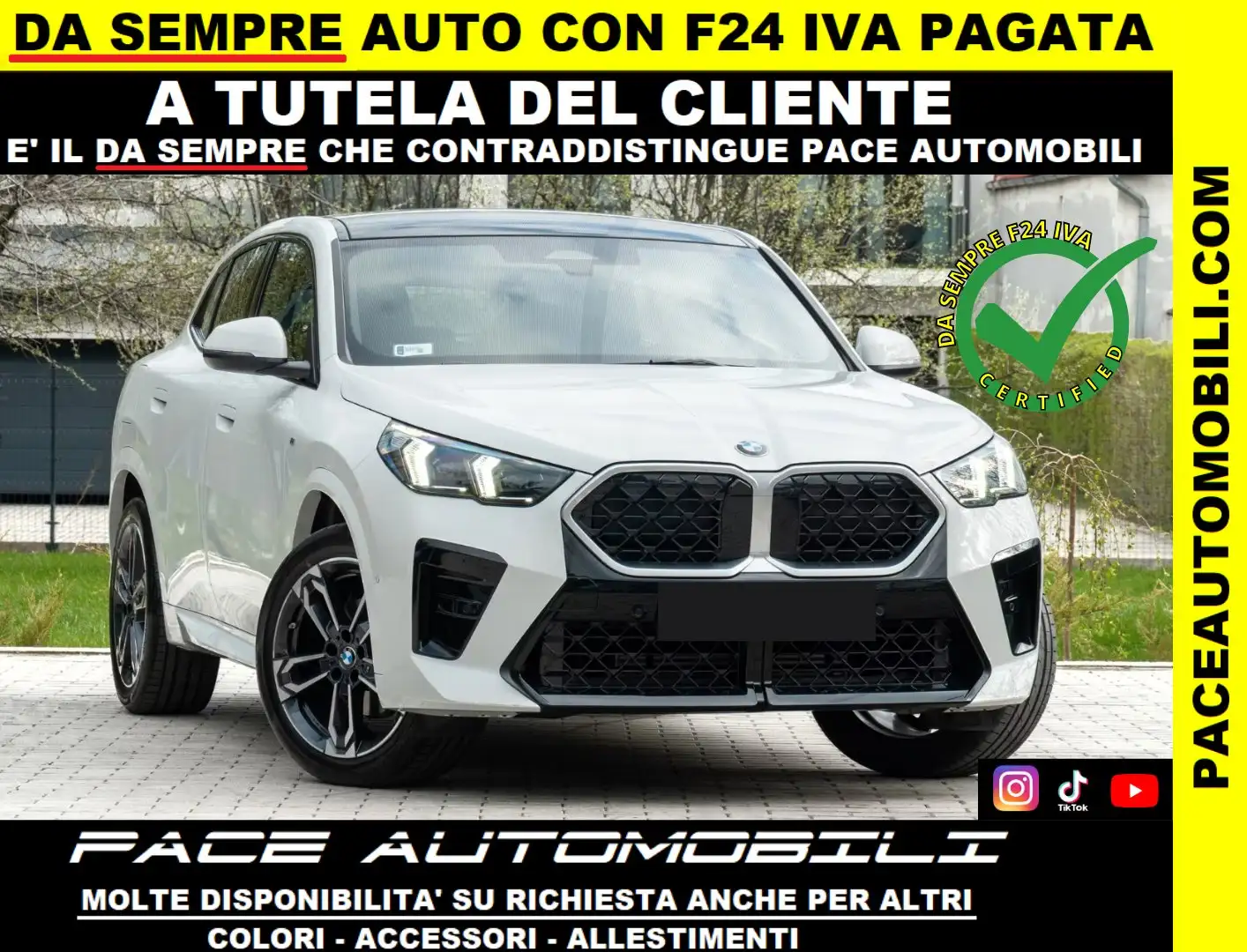 BMW X2 18D SDRIVE M SPORT M-SPORT MSPORT PRO TETTO 19" F1 Bianco - 1