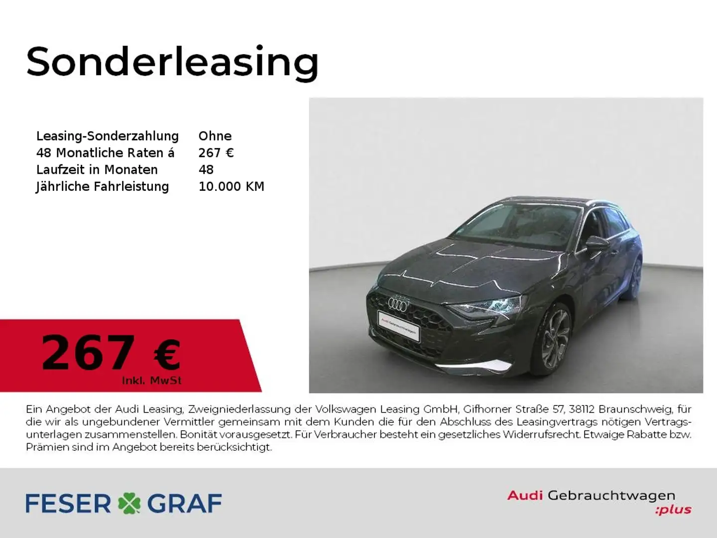 Audi A3 30 TFSI advanced Navi RüKa Standh. Grau - 1