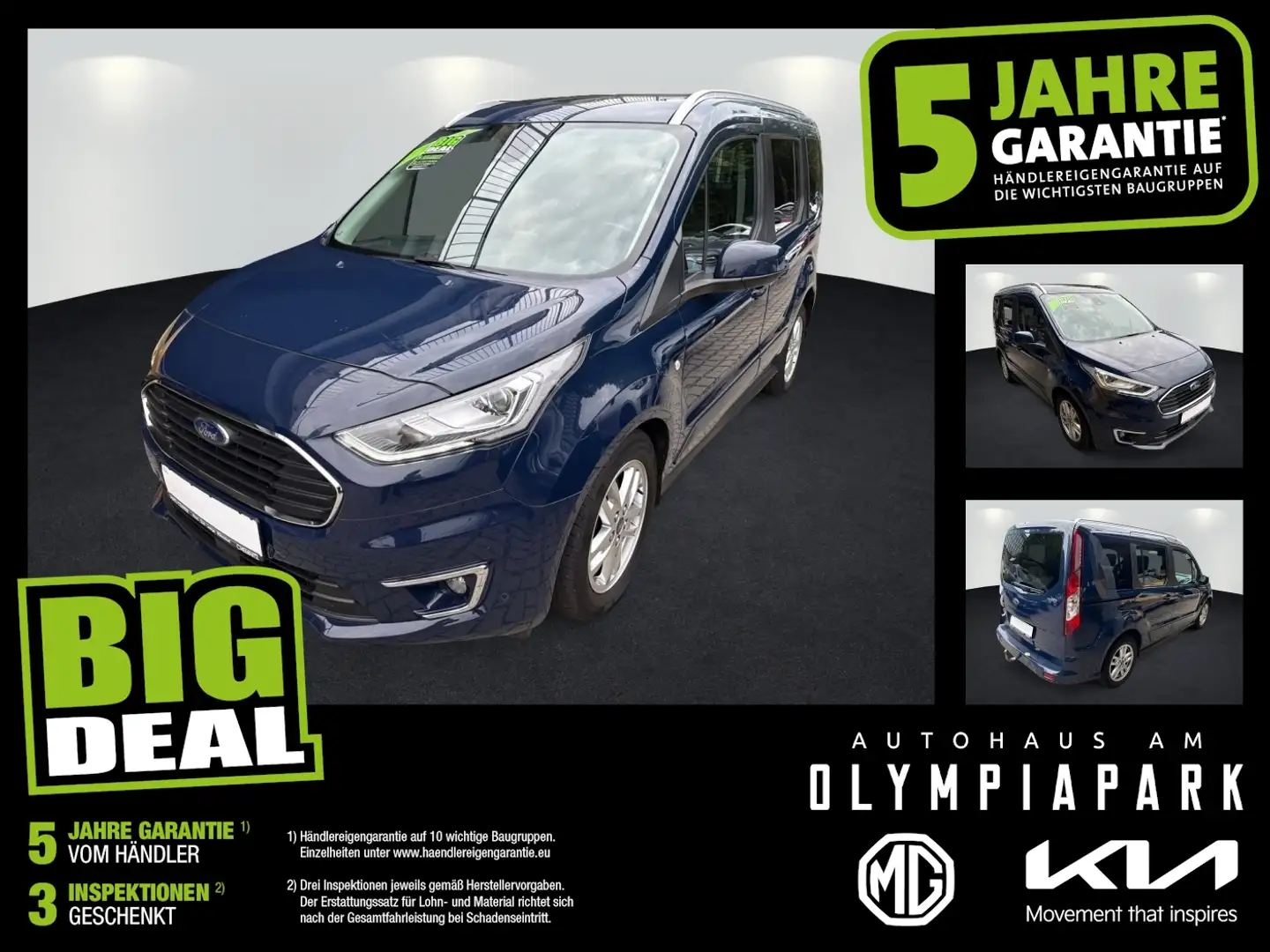 Ford Tourneo Connect 1.5 Autom. Schiebdach*Anhängerkup Blau - 1