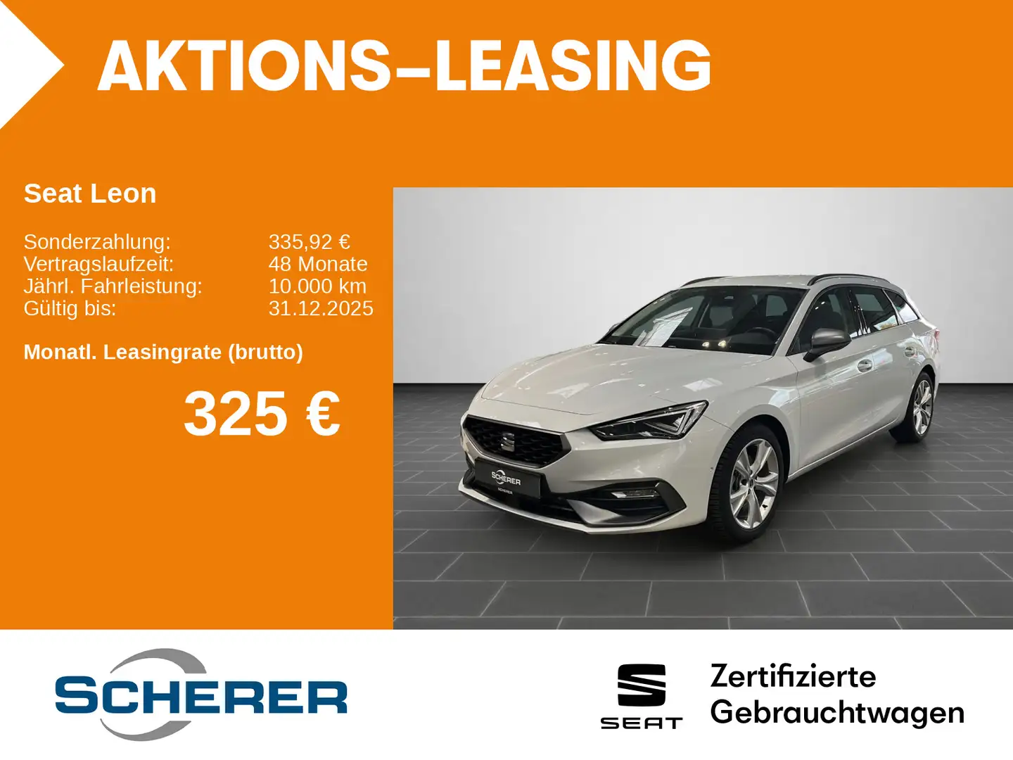 SEAT Leon FR 1.5 eTSI DSG CarPlay Rückfahrkamera Weiß - 1