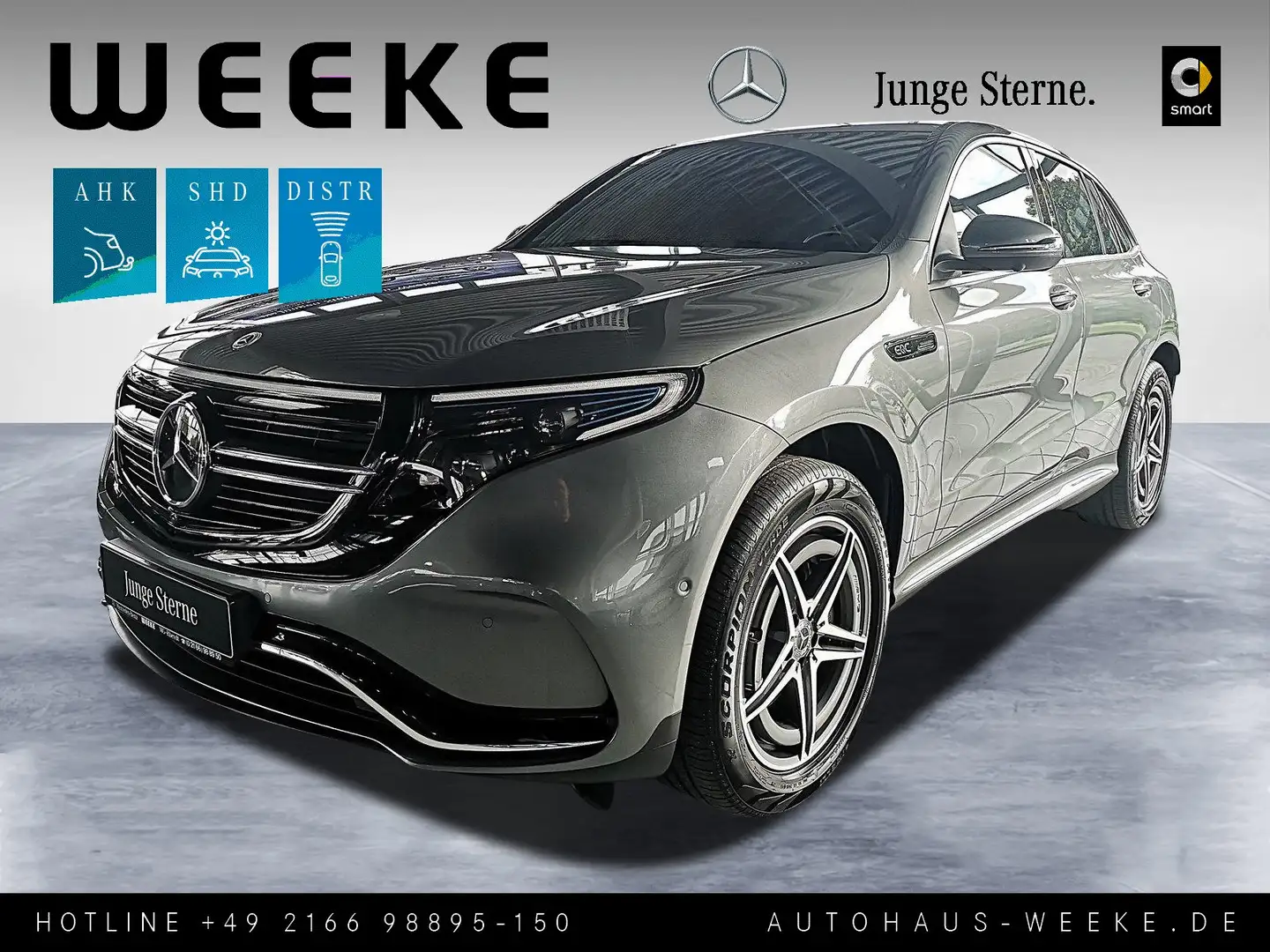 Mercedes-Benz EQC 400 4M AMG SCHIEBEDACH+AHK+360+DISTRONIC+SOU Gris - 1
