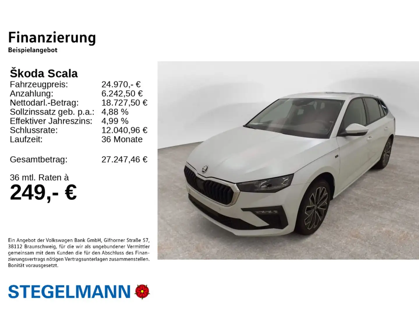 Skoda Scala 1.0 TSI DSG Tour *AHK*Navi*LED* Weiß - 2