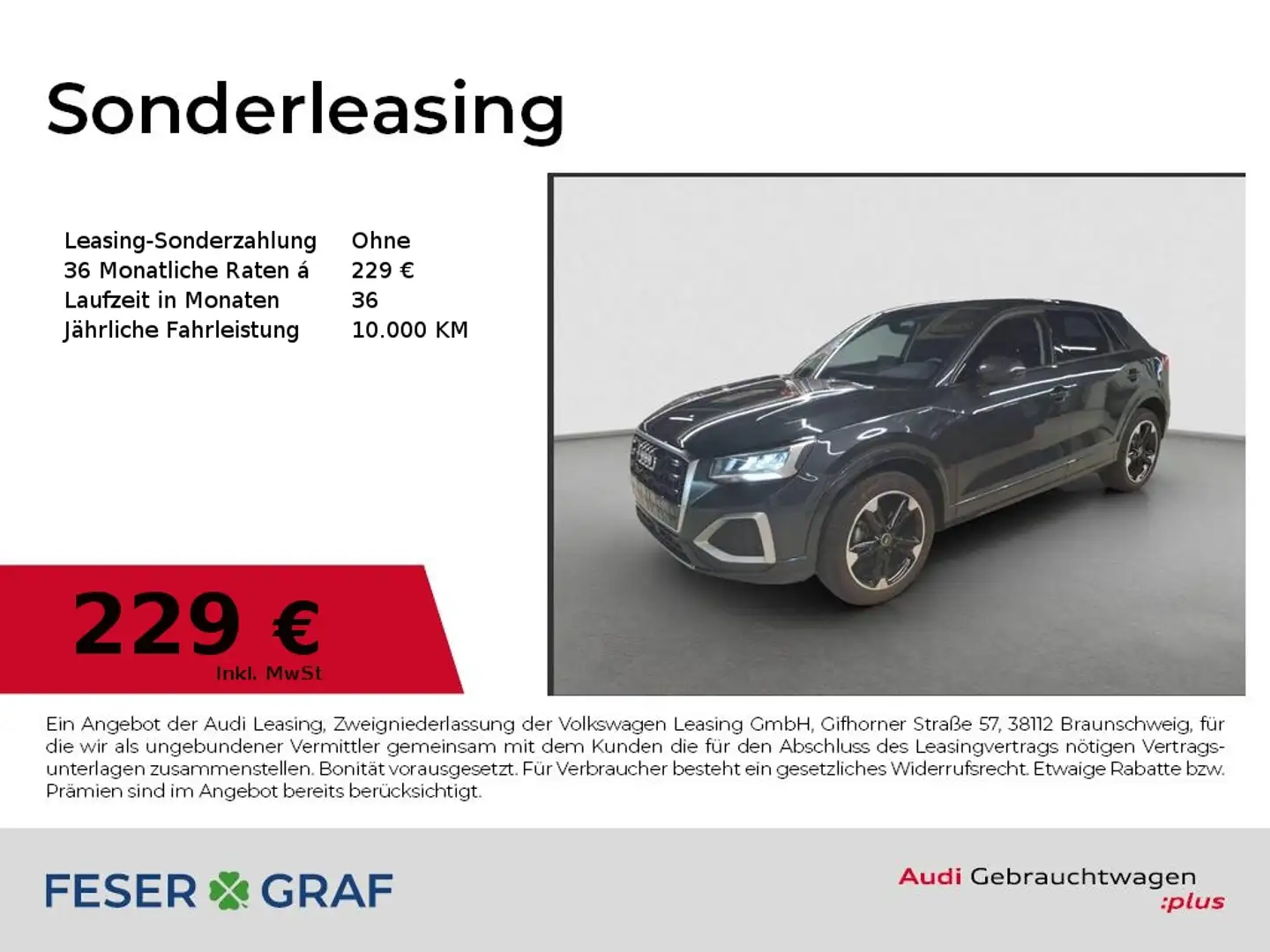 Audi Q2 Advanced 30 TFSI Vir. Cockpit/AHK/Navi/Alu18/ Grau - 1