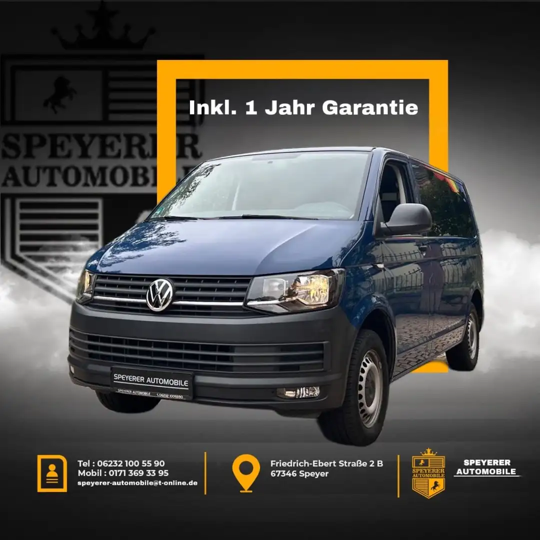 Volkswagen T6 Kombi | 8-SITZER|AHK|KLIMA|PDC|TEMPOMAT| Bleu - 2