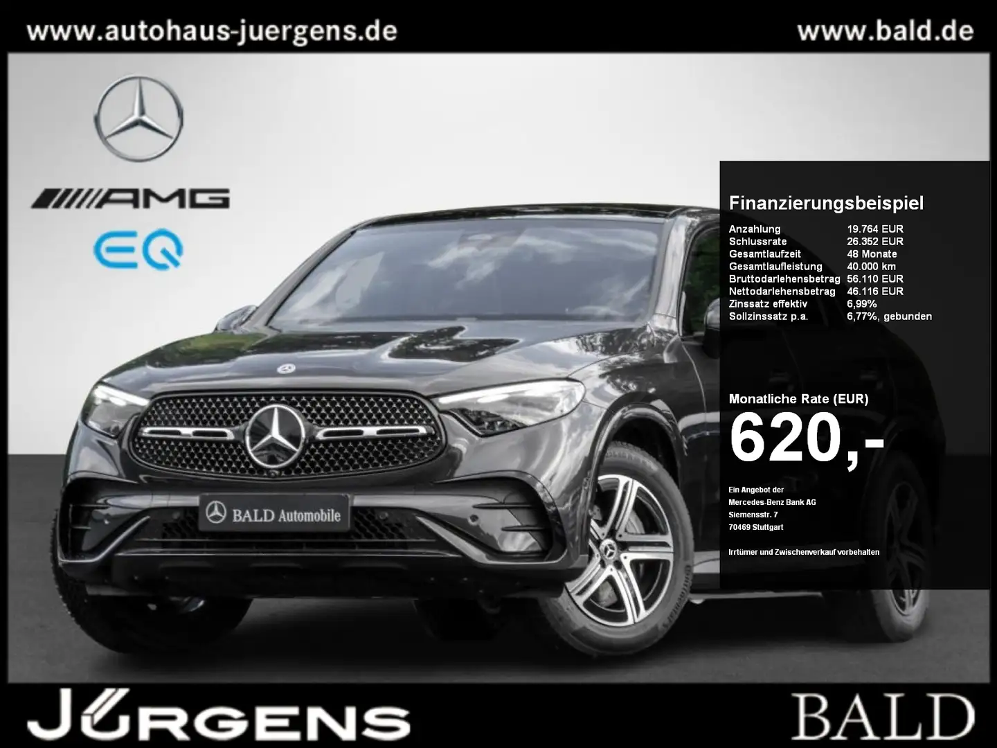 Mercedes-Benz GLC 300 4M Coupé AMG-Sport/Pano/Burm/Sitzklima Grau - 1