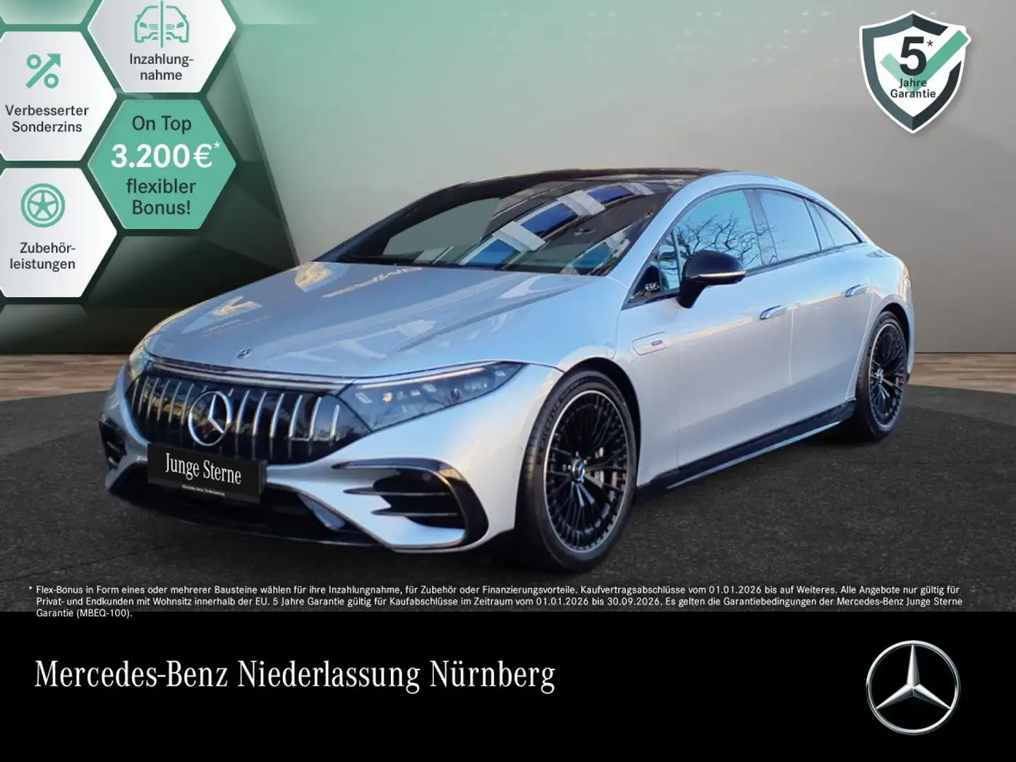 Mercedes-Benz EQS 53 AMG 4M Fahrass 360° Pano Burmester Distr. Argent - 1