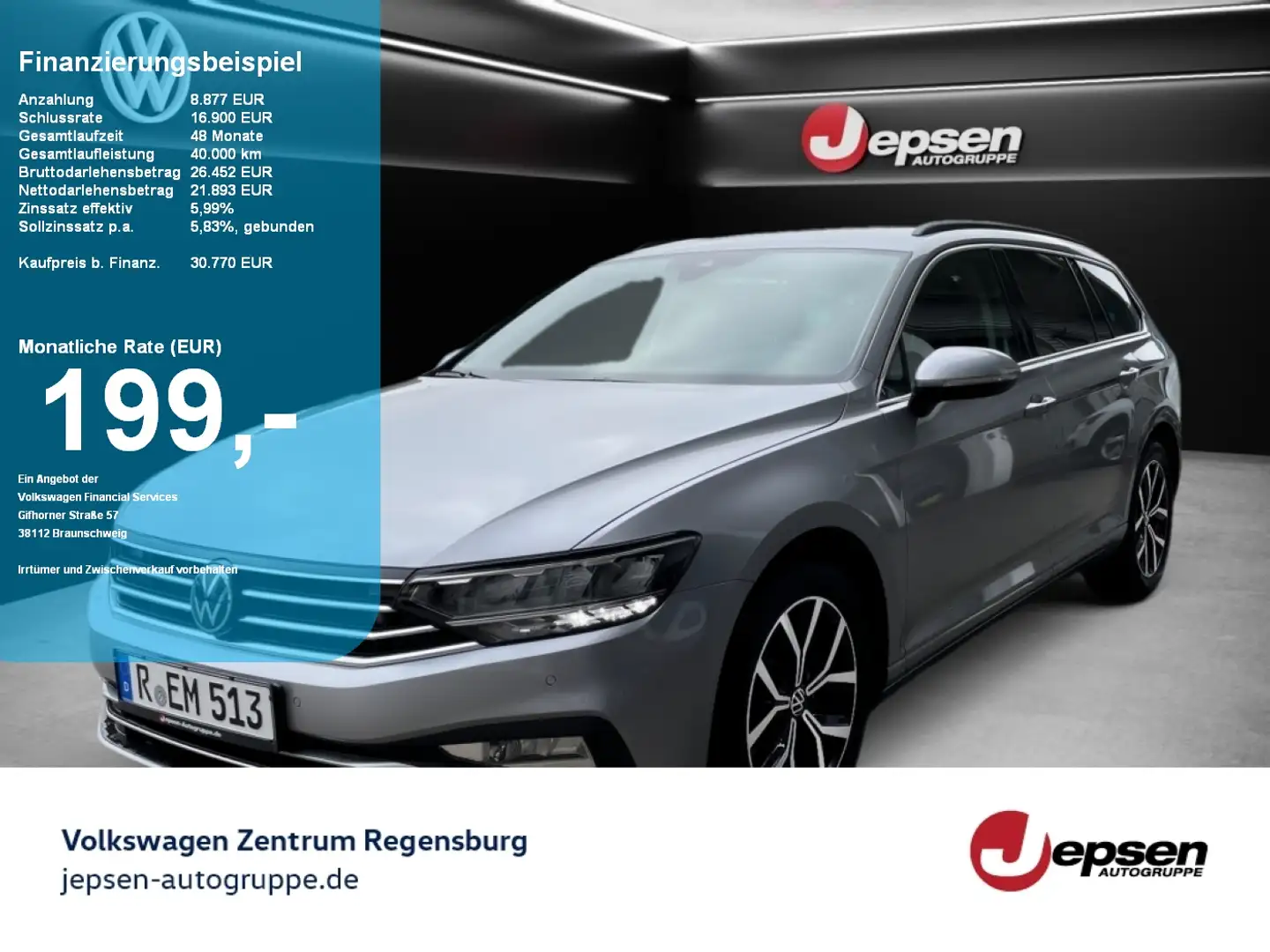 Volkswagen Passat Variant Business 2.0 TDI DSG MASSAGE AHK Argent - 1