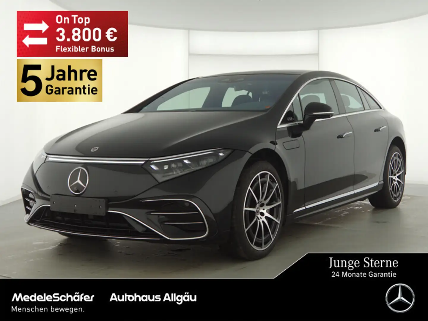 Mercedes-Benz EQS EQS 580 4M AMG 21" AHK HA-Lenk MASSAGE NAPPA LED Noir - 1