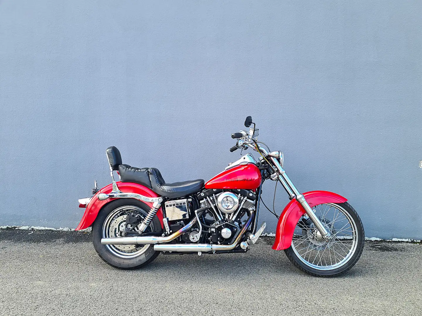 Harley-Davidson Dyna Wide Glide Shovelhead FXWG Rojo - 1
