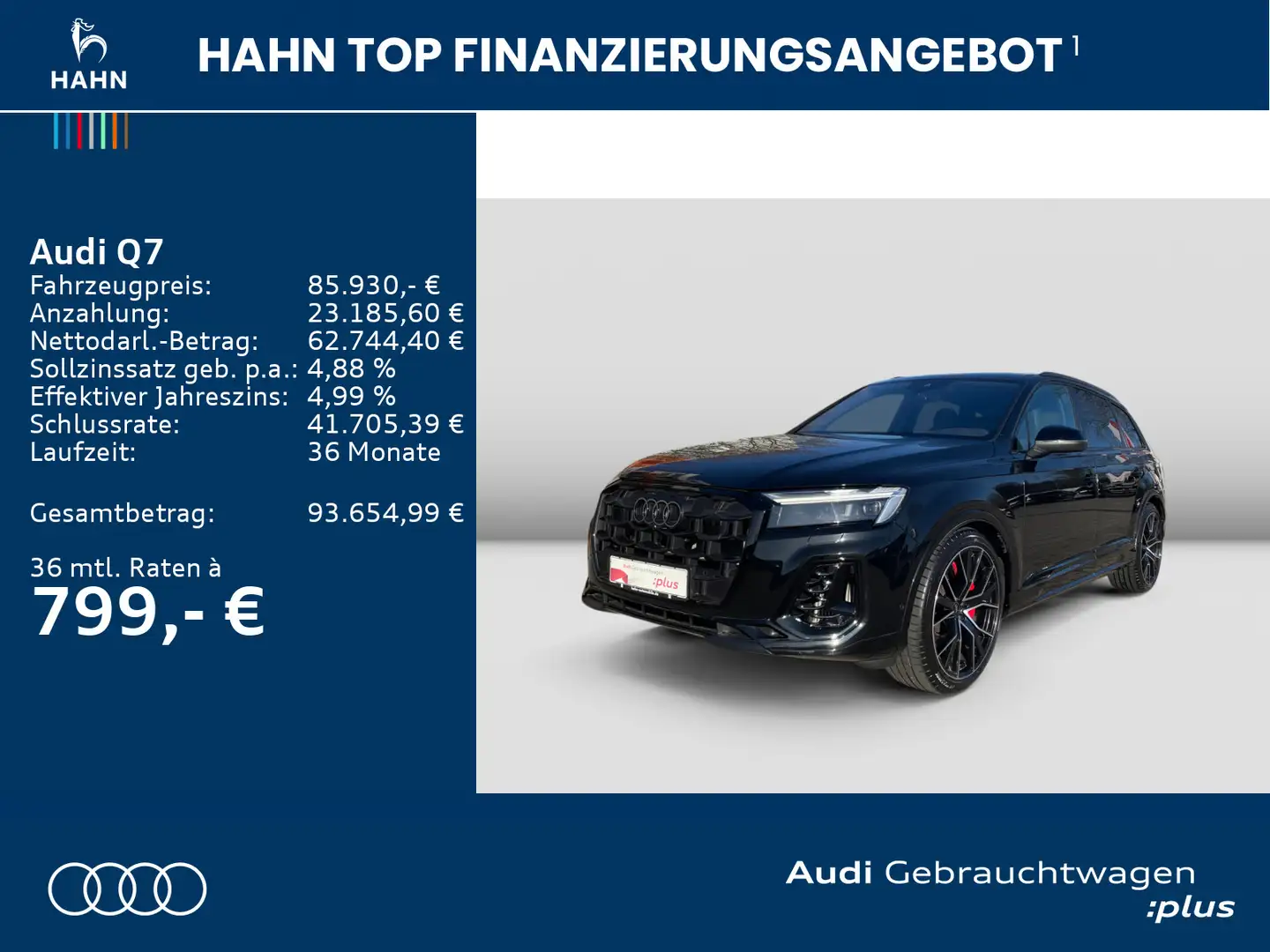 Audi Q7 60TFSIe tiptronic quattro S line B&O AHK Schwarz - 2