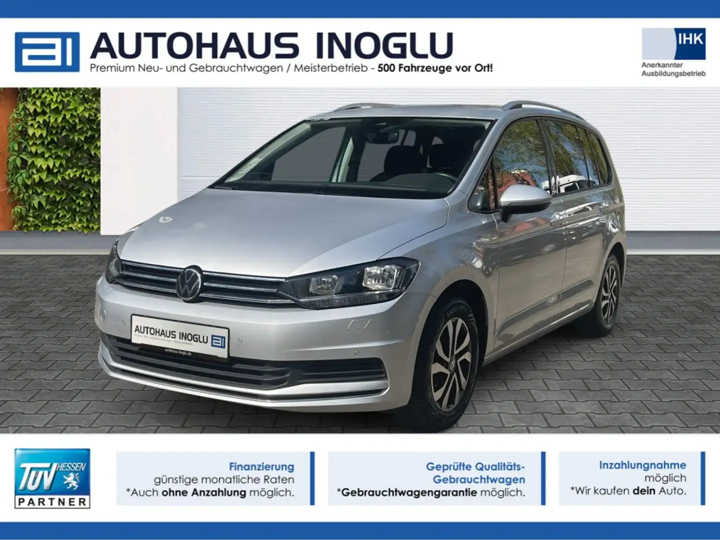 Volkswagen Touran 1.5 TSI Active 7-Si+Navi+SHZ+DAB+VC+ACC+PDC+ Stříbrná - 1