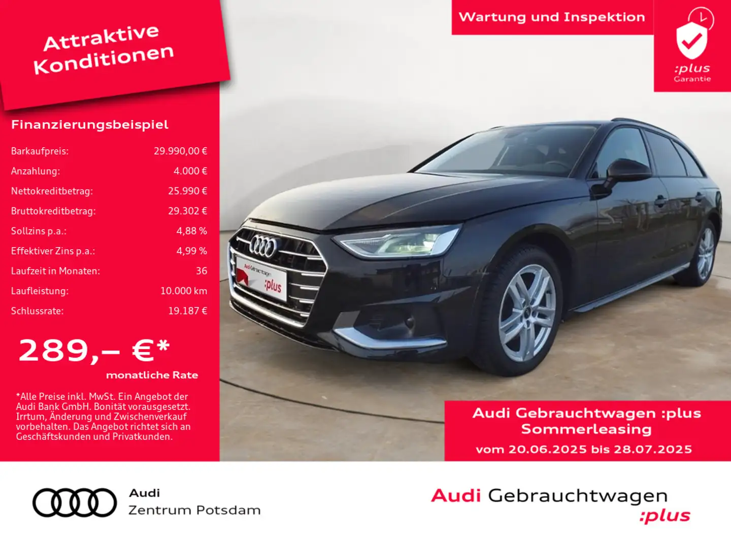 Audi A4 Avant 35TFSI LED NAVI VIRTUAL RFK Noir - 1
