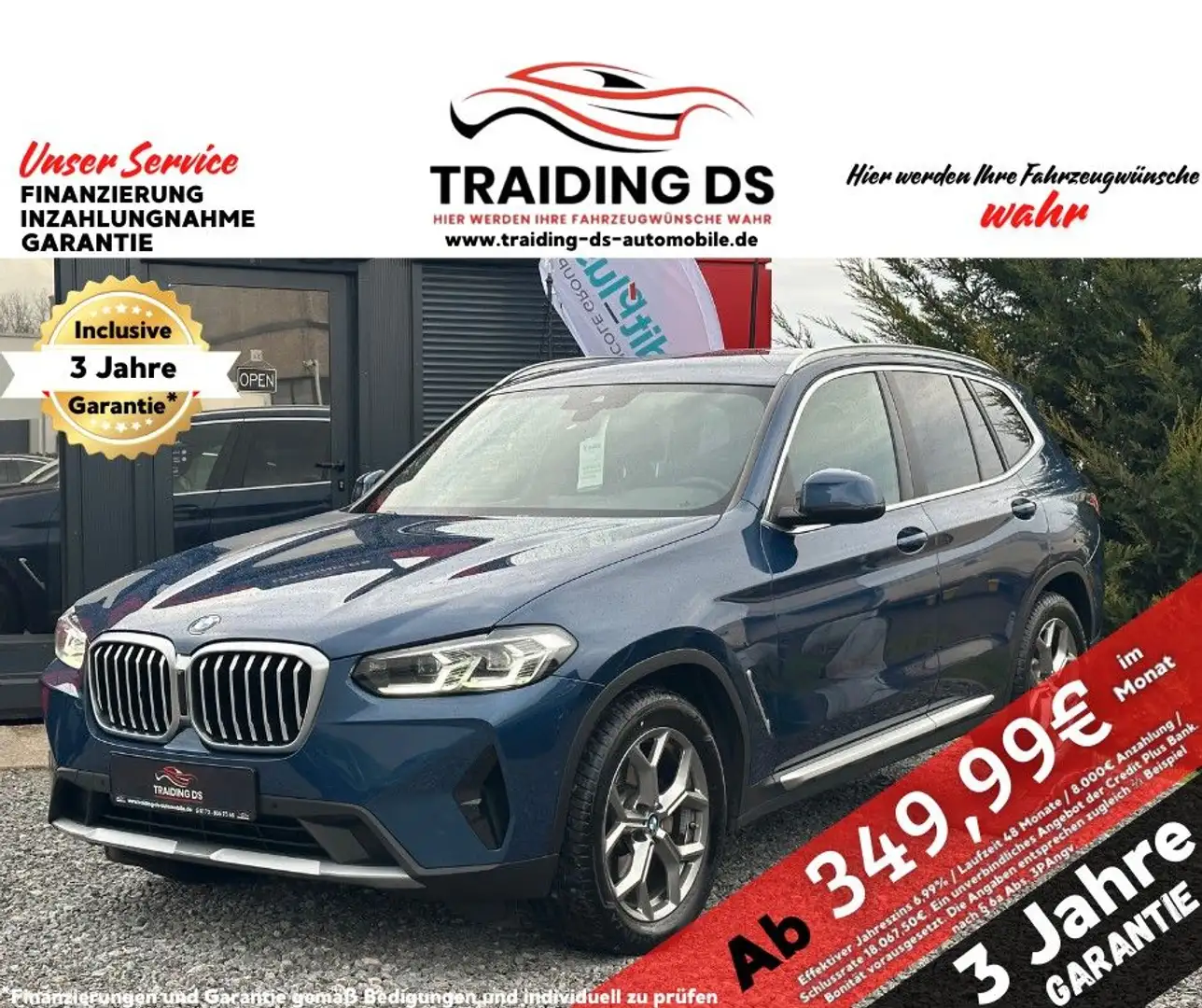 BMW X3 xDrive X-Line | Top Zustand | Vollleder Bleu - 1