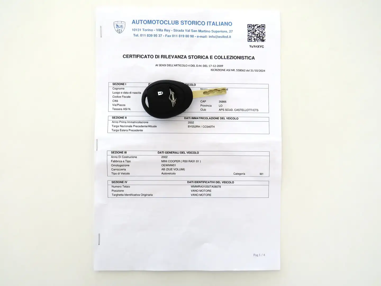 MINI Cooper Mini 1.6 Cooper 90cv ( ISCRITTA A.S.I. ) Rojo - 2