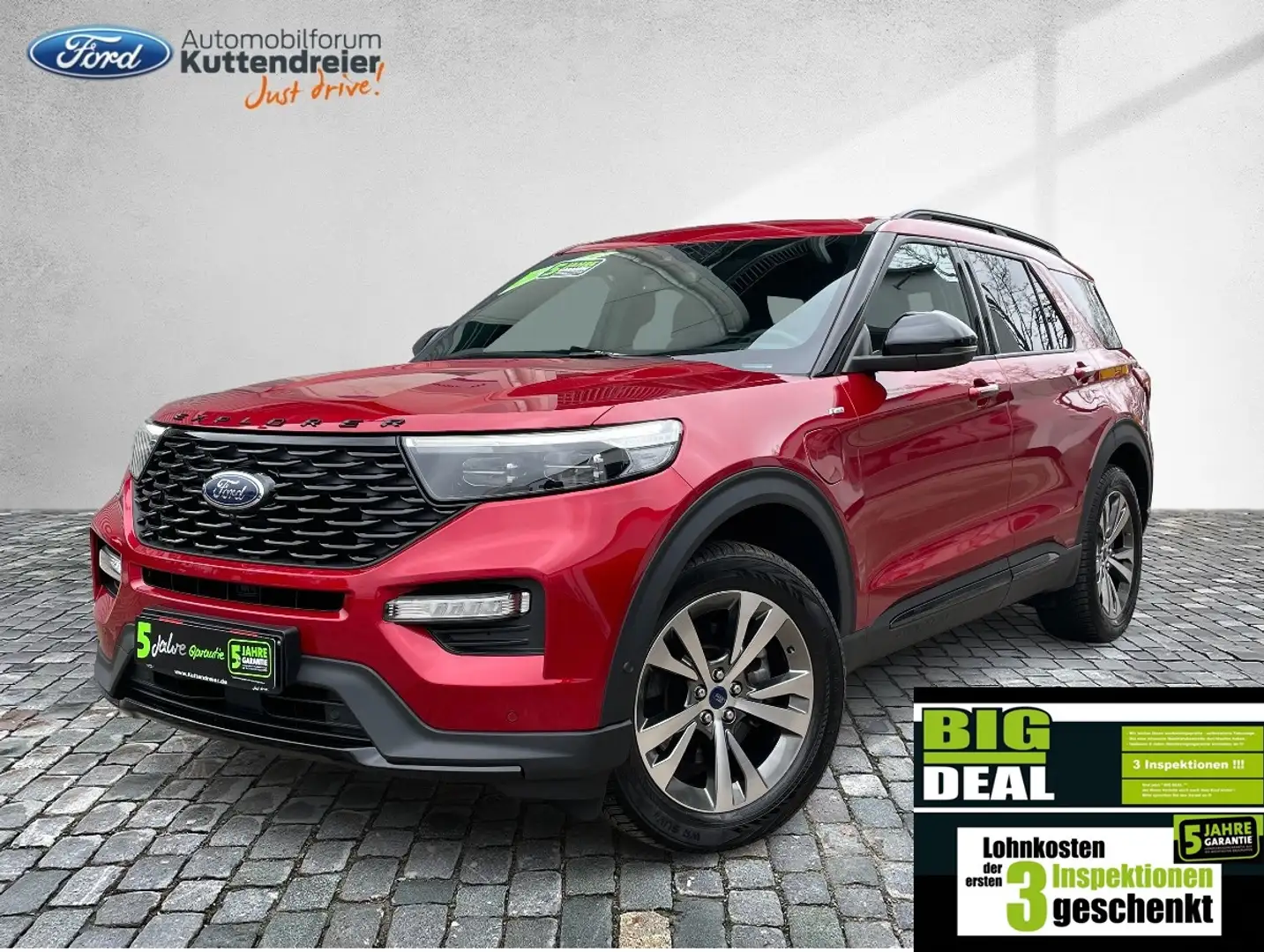 Ford Explorer ST-Line 7-Sitze Navi Kamera Glasdach Rot - 1