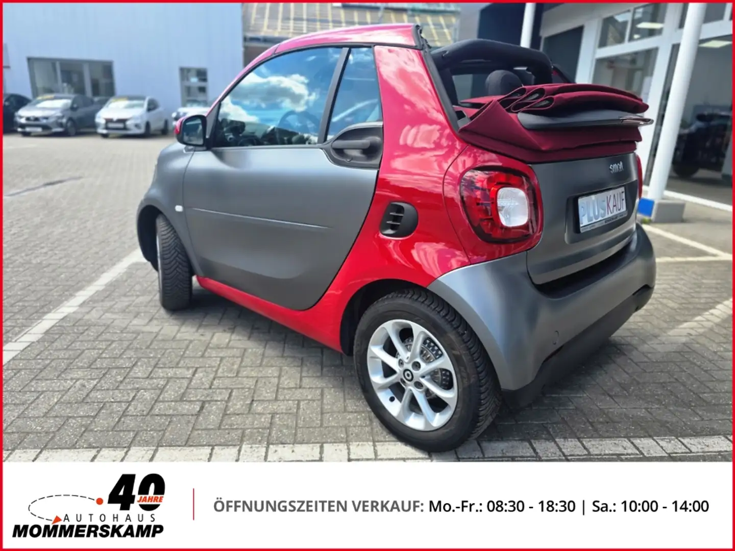 smart forTwo cabrio passion 52 kW 1.0+Automatik+Sitzhzg+Klima+D crvena - 2