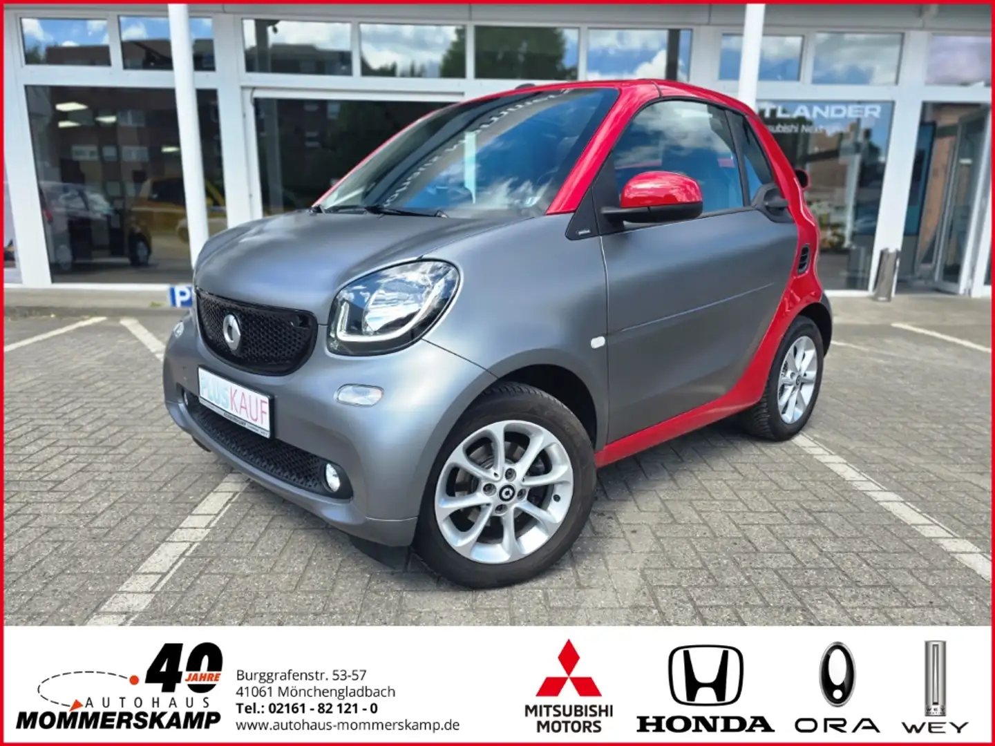 smart forTwo cabrio passion 52 kW 1.0+Automatik+Sitzhzg+Klima+D crvena - 1