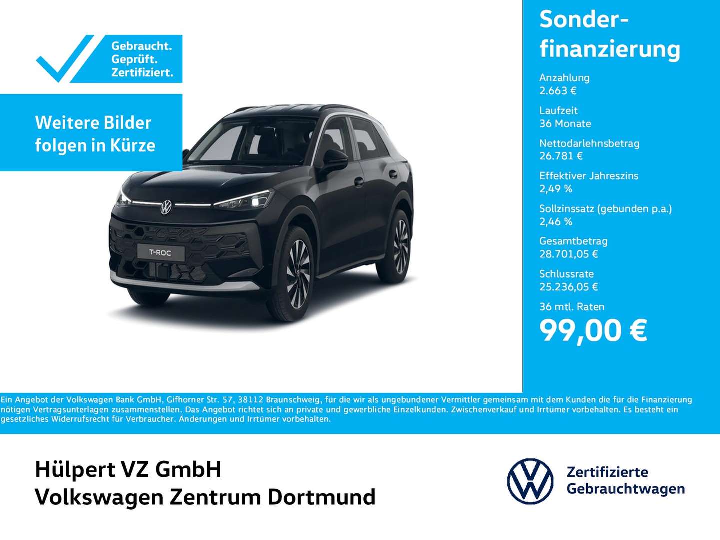 Volkswagen T-Roc nuo 478 €/ mėn Benzinas 2026m. Kita Automatinė