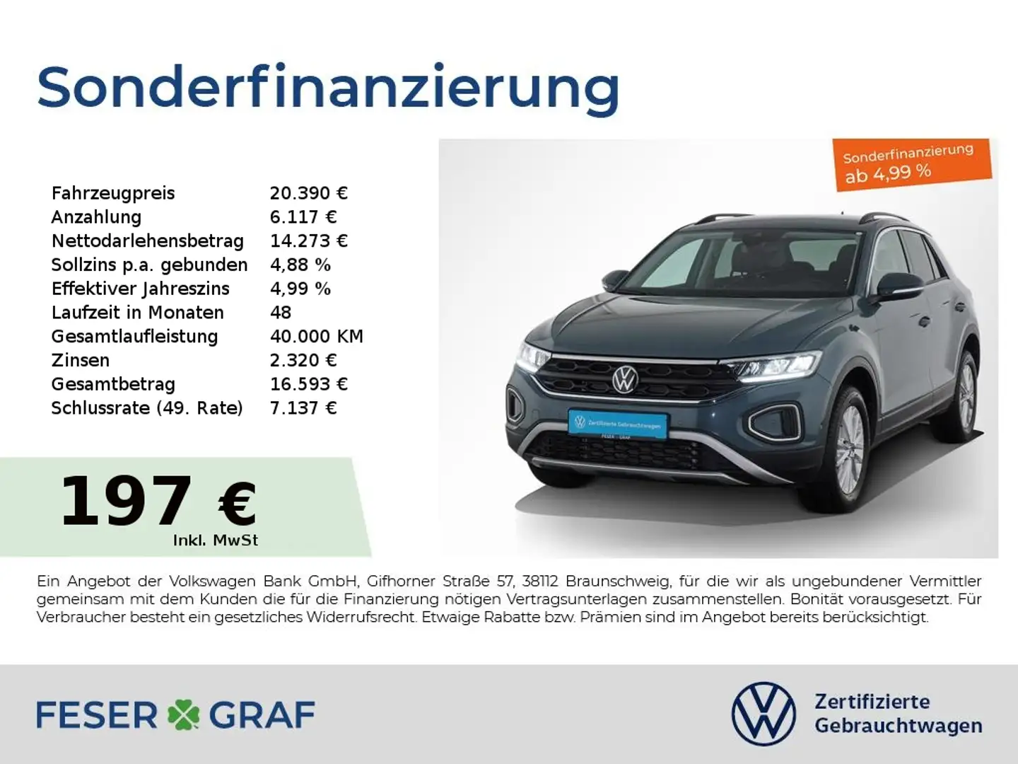 Volkswagen T-Roc 1.0TSI Life LED VirtualCockpit Navigationssystem Blau - 1