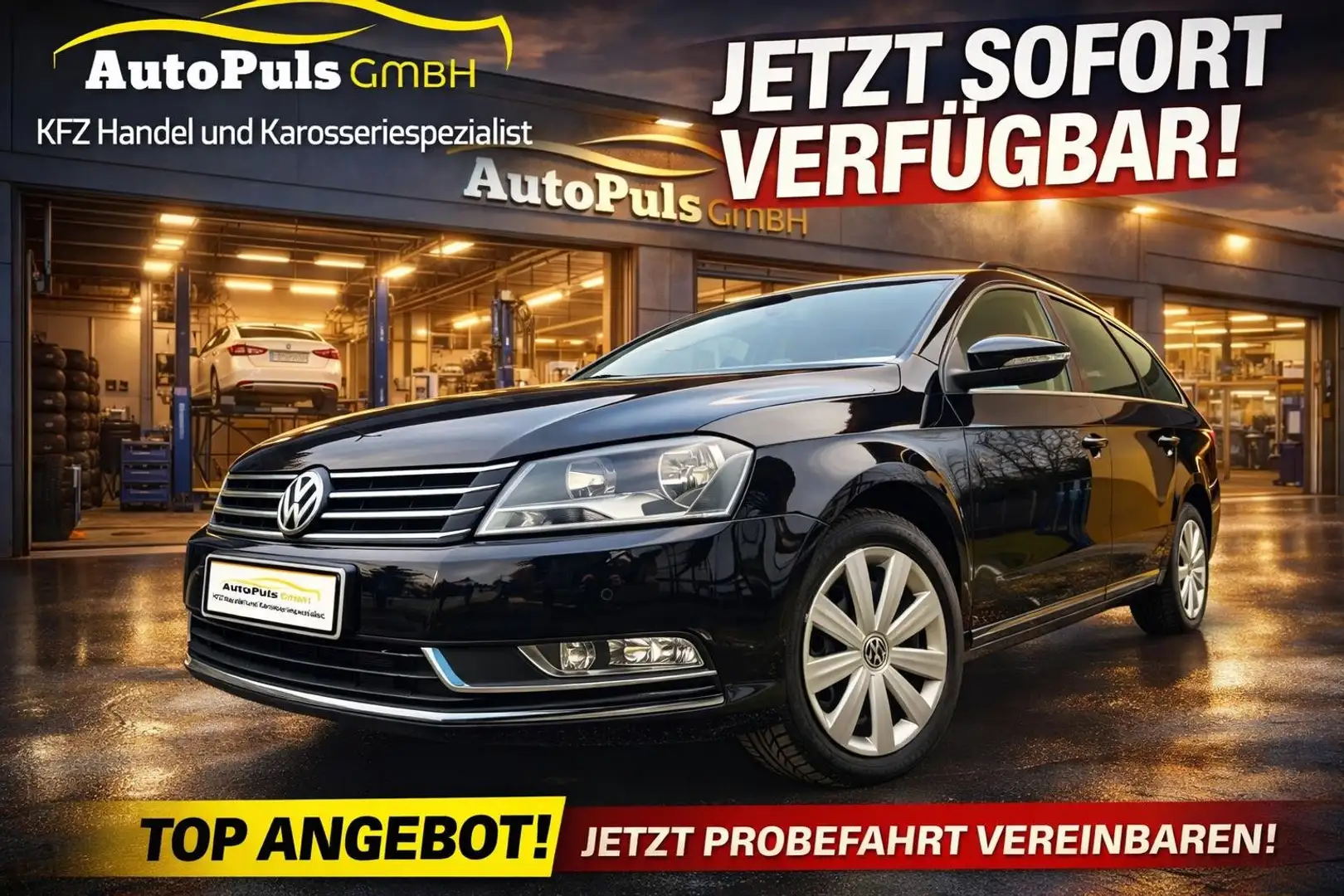 Volkswagen Passat Variant Trendline * 1 BESITZ * SERVICEHEFT * PICKERL NEU * Schwarz - 1