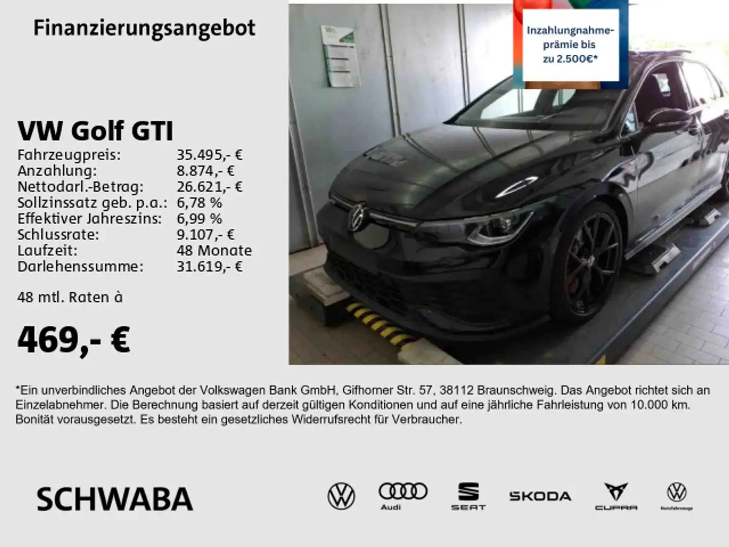 Volkswagen Golf GTI Golf VIII GTI Clubsport 2.0TSI BlackStyle*8-fach Schwarz - 1