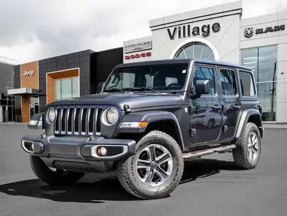 Gray 2020 Jeep Wrangler Unlimited Sahara 4WD SUV / Crossover Four-Wheel Drive 6-Speed Manual