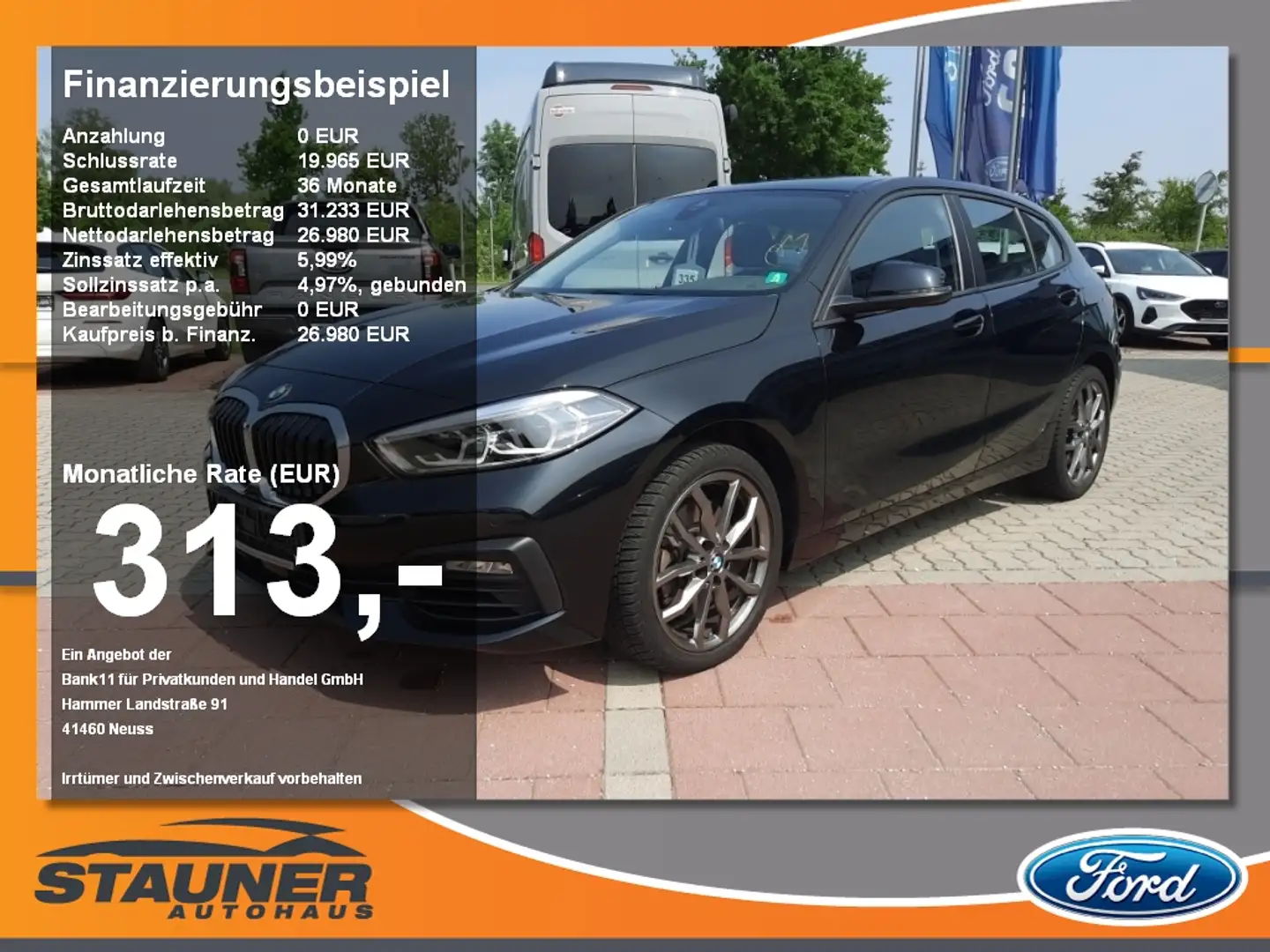BMW 120 i Advantage Lenkradheiz/LED/Navi/SHZ/18Zoll Schwarz - 1