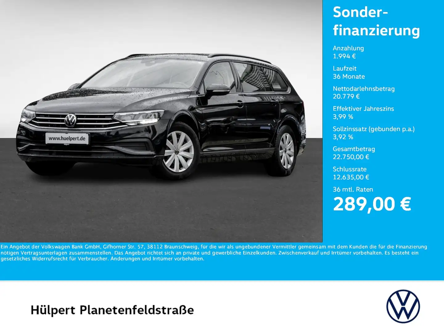 Volkswagen Passat Variant 1.5 CAM NAVI CARPLAY SITZHEIZUNG Nero - 1