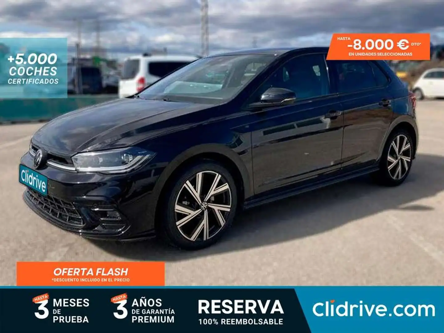 Volkswagen Polo 1.0 TSI R-Line DSG 70kW Negro - 1