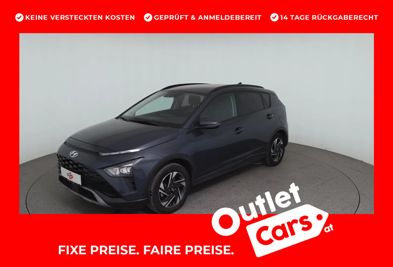 Hyundai BAYON 1,0 T-GDI i-Line Plus DCT Aut. Blau - 1