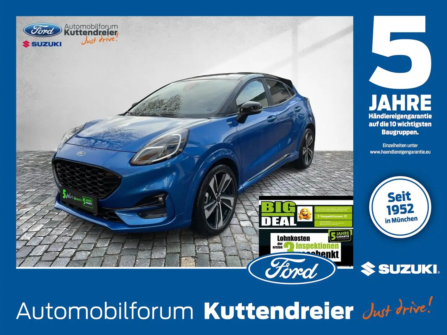 Ford Puma ST-Line X Navi Massagesitz Bi-LED Leder Bleu - 1