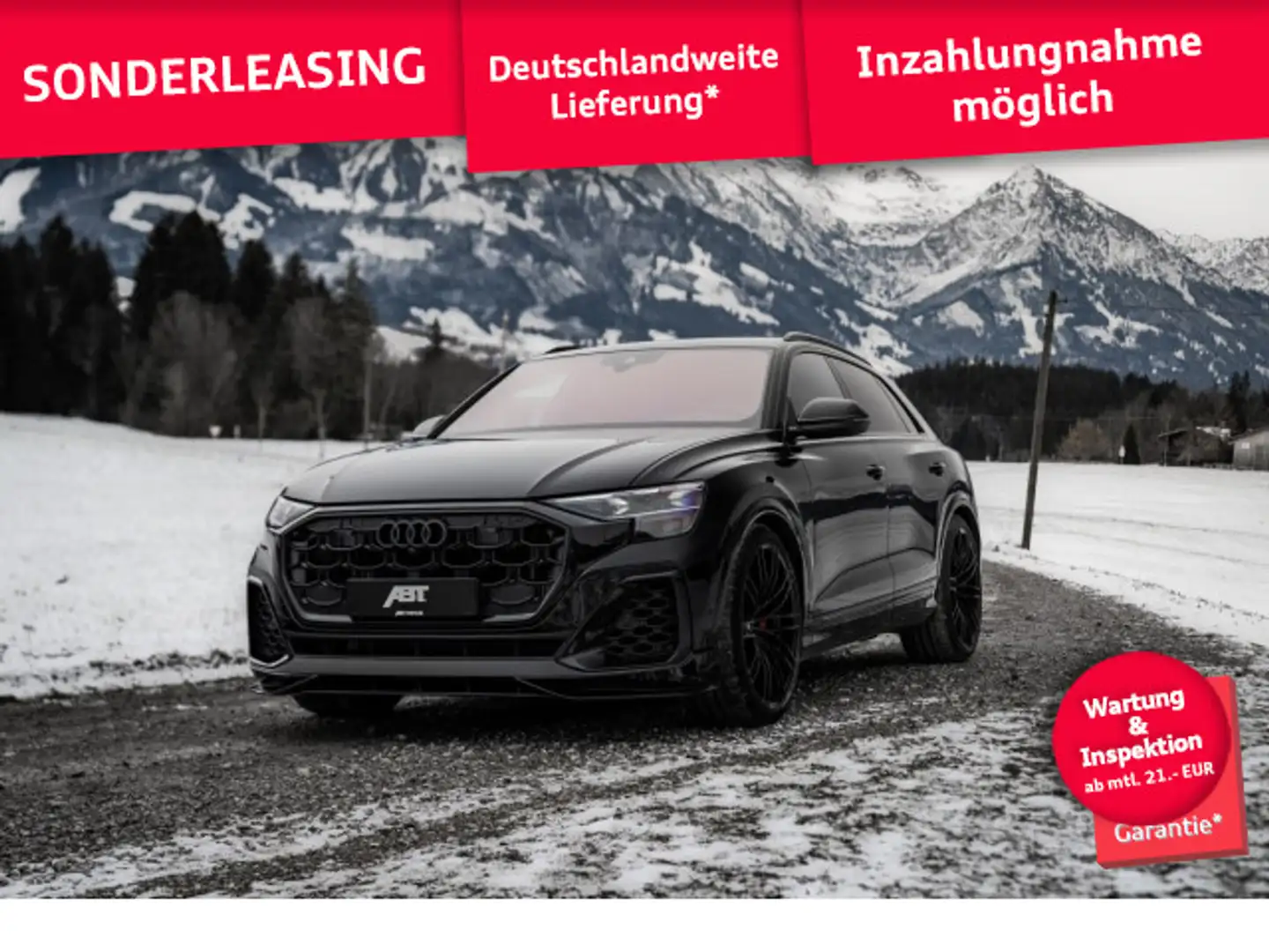 Audi SQ8 TFSI #700 PS ABT-Komplettumbau# AHK+PANO+MAT Zwart - 1
