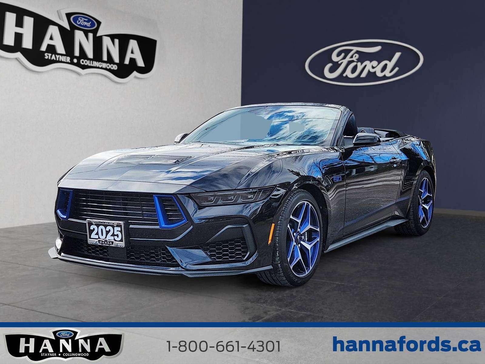 Black 2025 Ford Mustang Convertible Rear-Wheel Drive Automatic