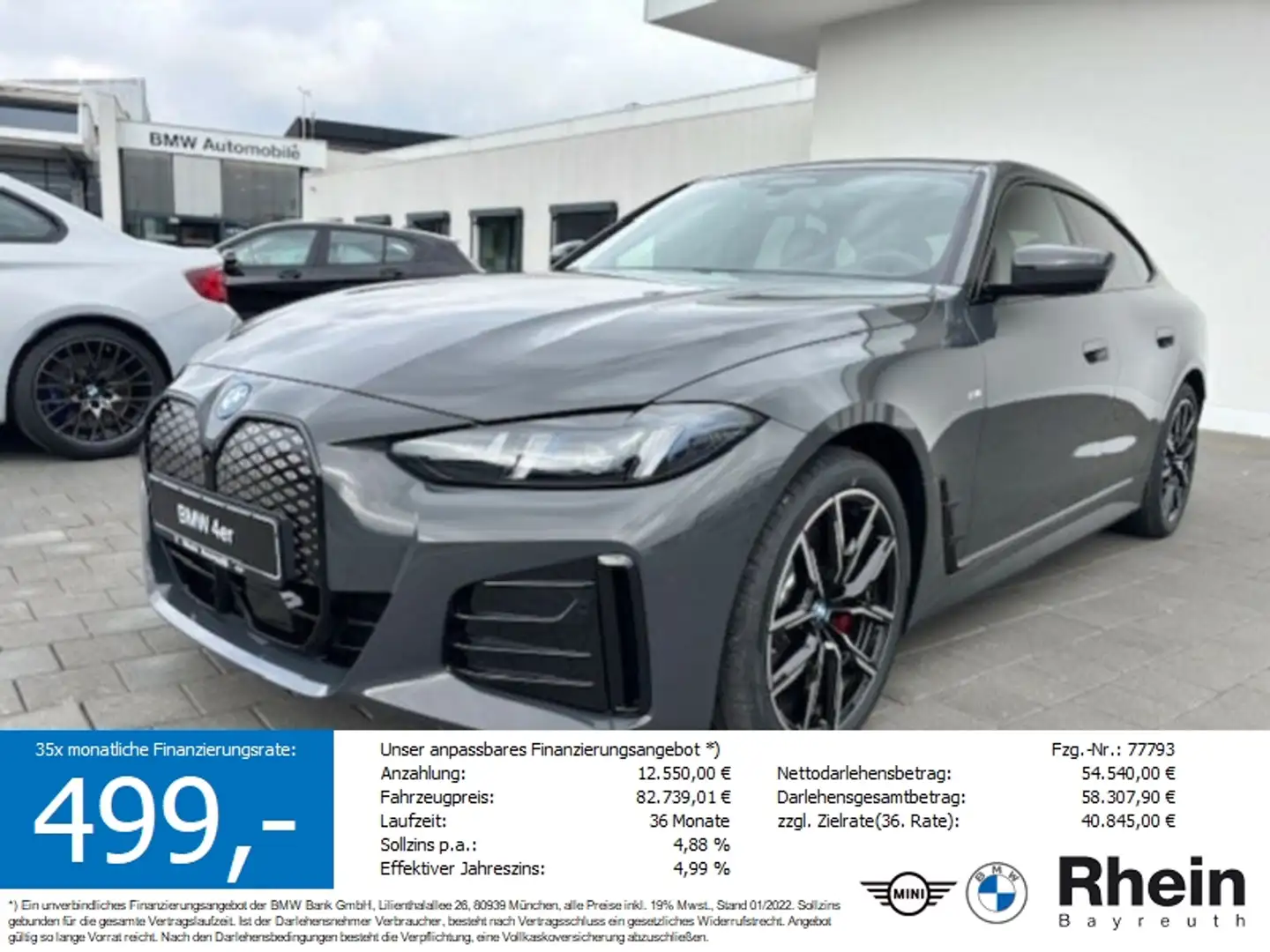 BMW i4 xDrive40 M Sportpaket Grau - 1