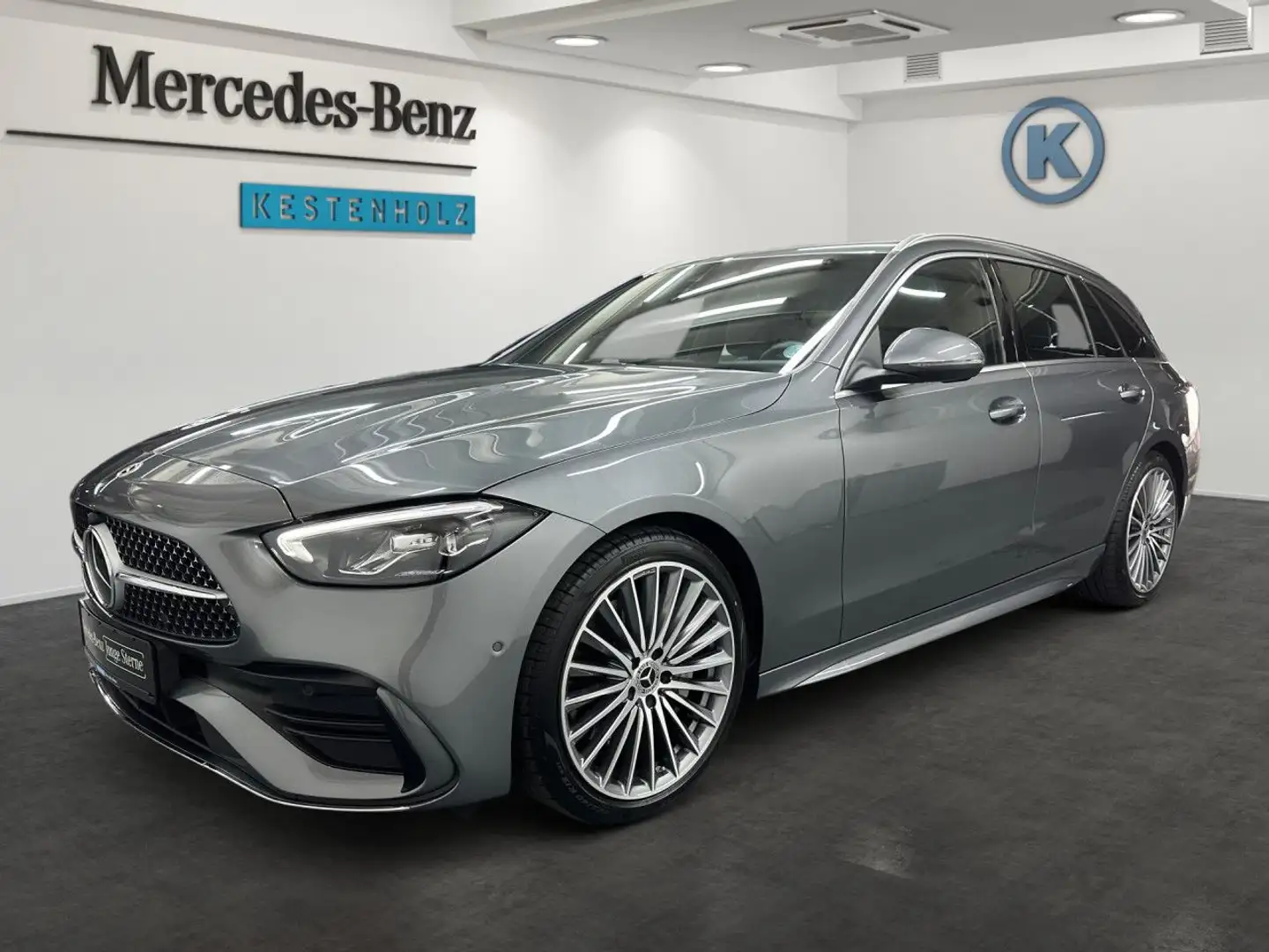 Mercedes-Benz C 300 d T AMG Fahrass LED AHK Kamera Spurhalt-Ass Grau - 2