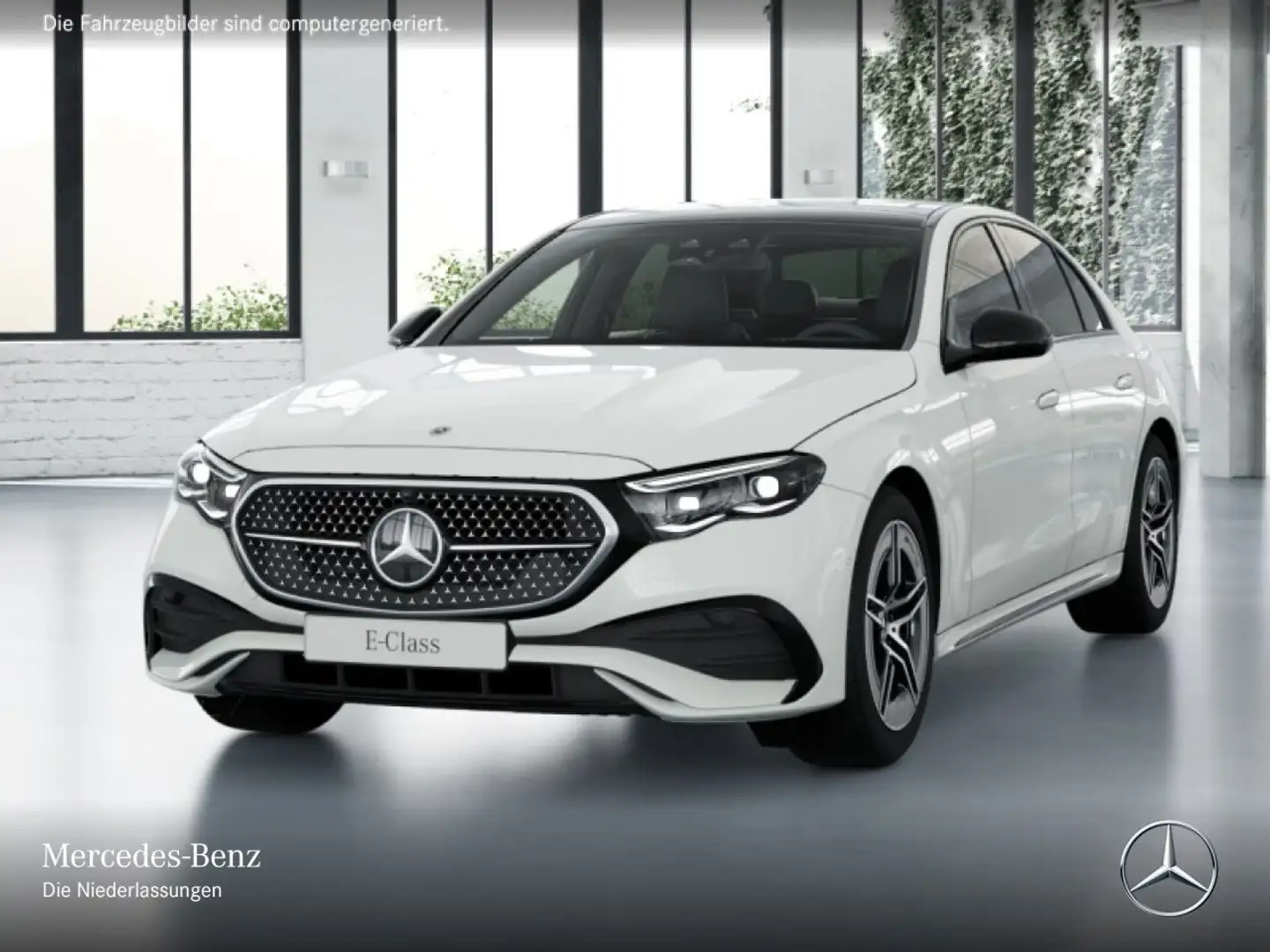 Mercedes-Benz E 200 Edition AMG-Line Fahrass 360° Pano Distr. 9G Weiß - 2