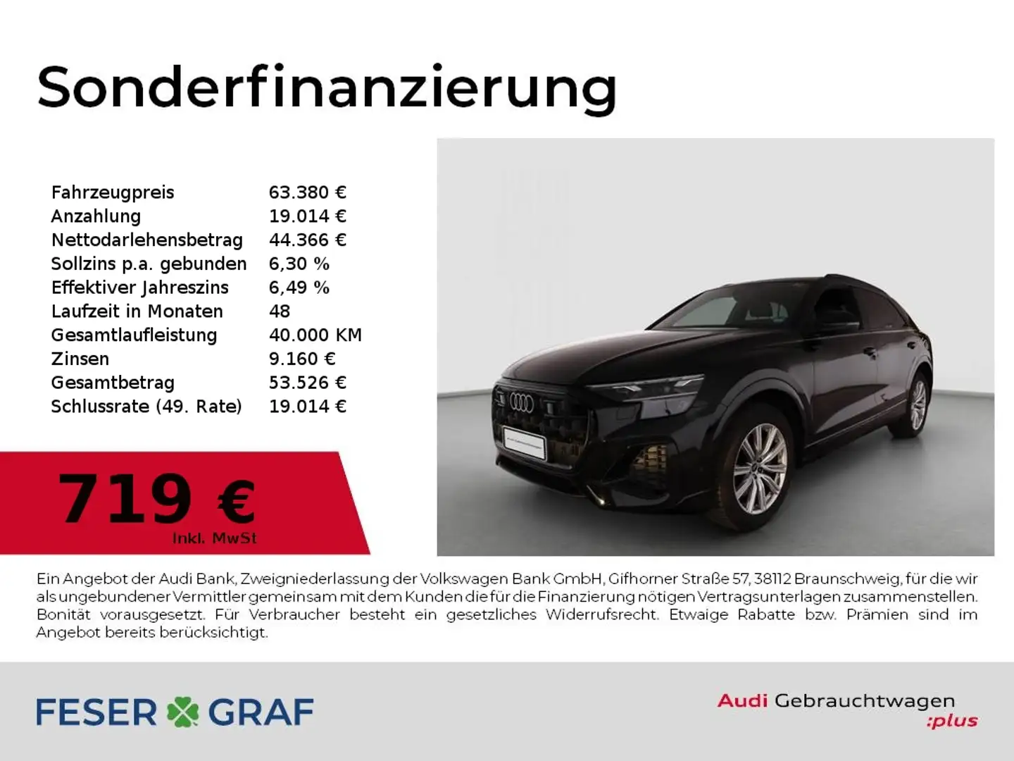 Audi Q8 45 TDI HUD,Luft/air,AHK,Leder,Matrix Negro - 1